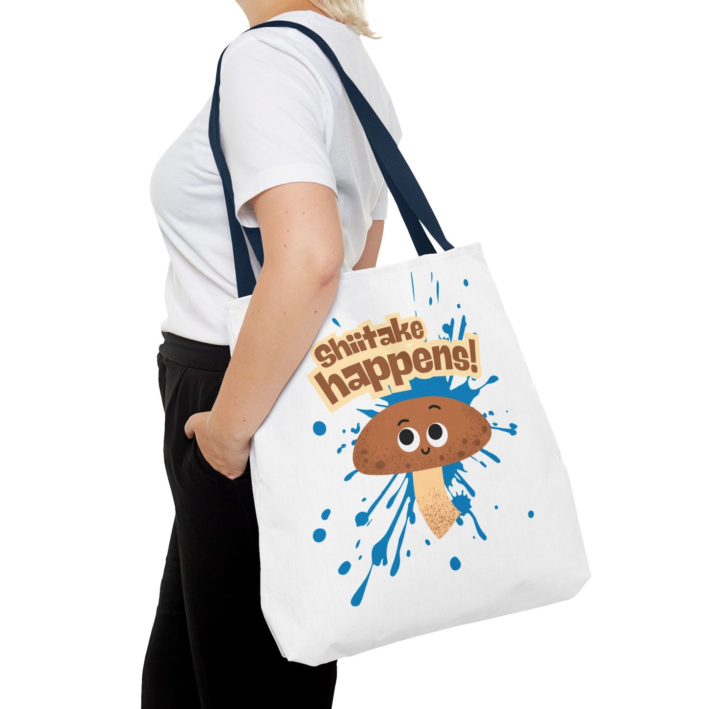 Funny Shiitake Mushroom Tote Bag, Humorous Eco-Friendly Shopping Bag, Perfect Gift for Fun-Lovers, Mushroom Lover Gift, Quirky Reusable Tote