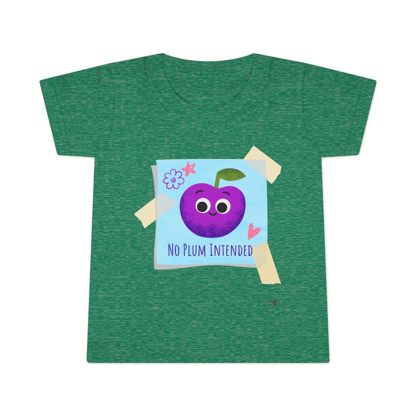 Toddler Shirt with Cute Plum Design - "No Plum Intended" Fun Gift for Kids, Playful Toddler Apparel, Birthday Gift, Summer Style