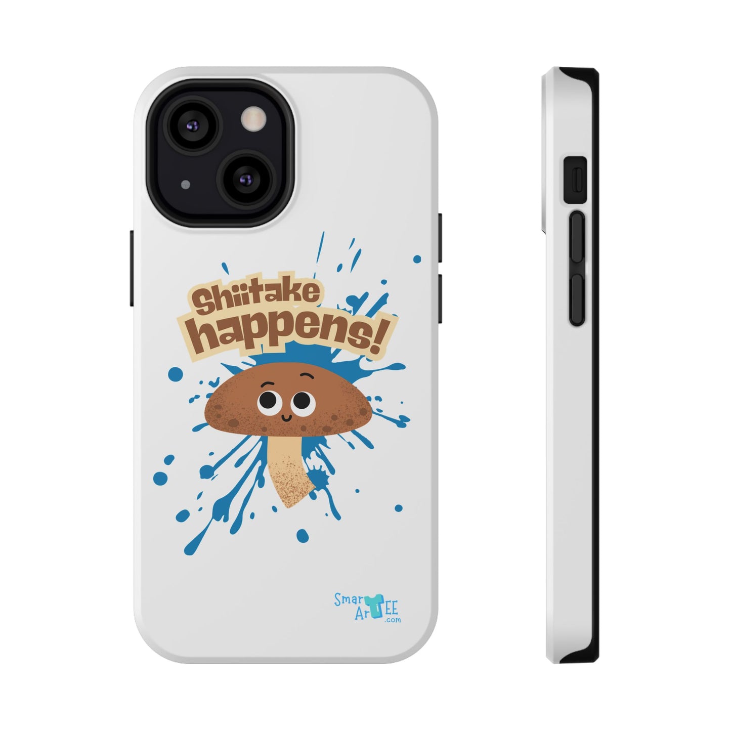 Shiitake Happens Phone Cases, Impact-Resistant Case, Funny Mushroom Case, Quirky Protection for Smartphone, Playful Accessory