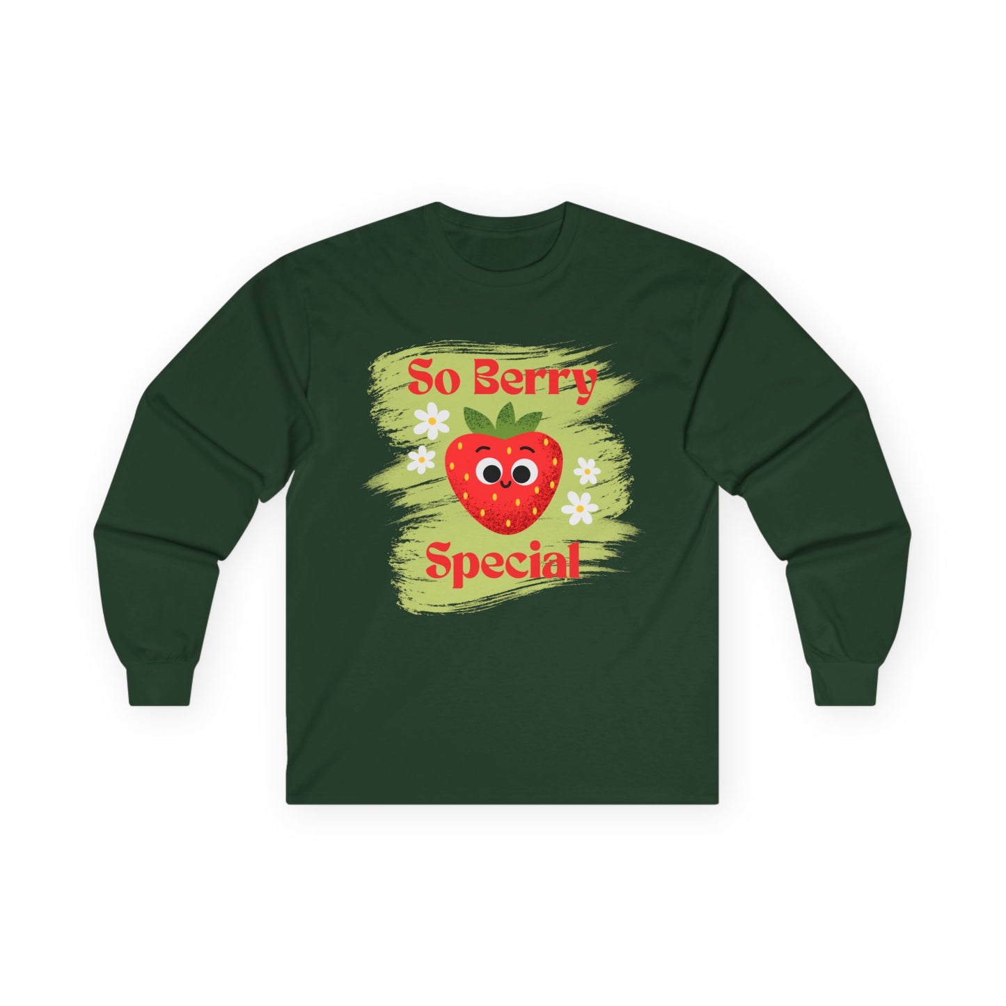 So Berry Special Long Sleeve Tees | Cute Strawberry Graphic Tee, Unisex Family Apparel, Summer, Gift for Friends, Love and Friendship