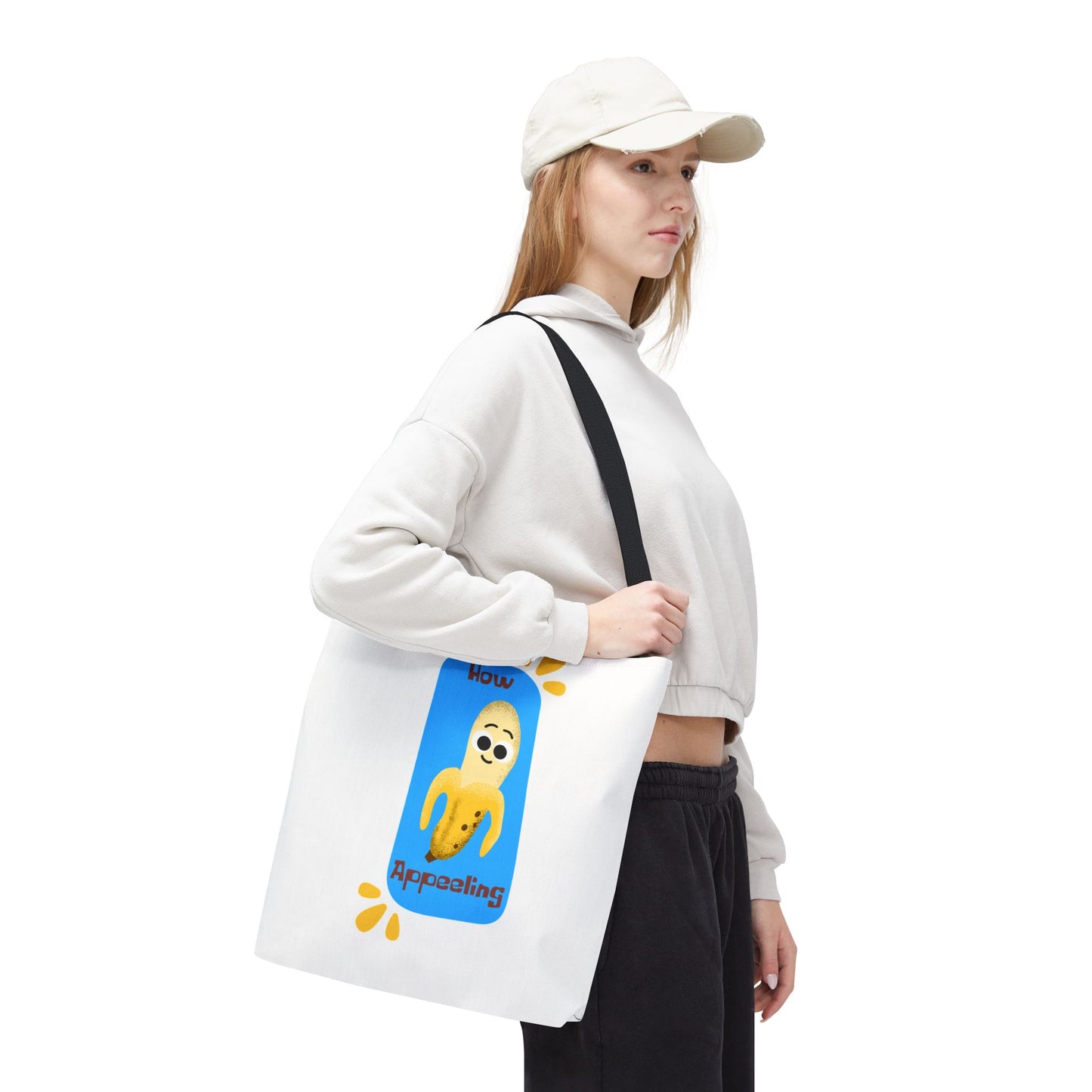 Fun Banana Tote Bag, Cute Shopping Bag, Novelty Bag, Gift for Fruit Lovers, How Appealing Bag, Eco-Friendly Tote