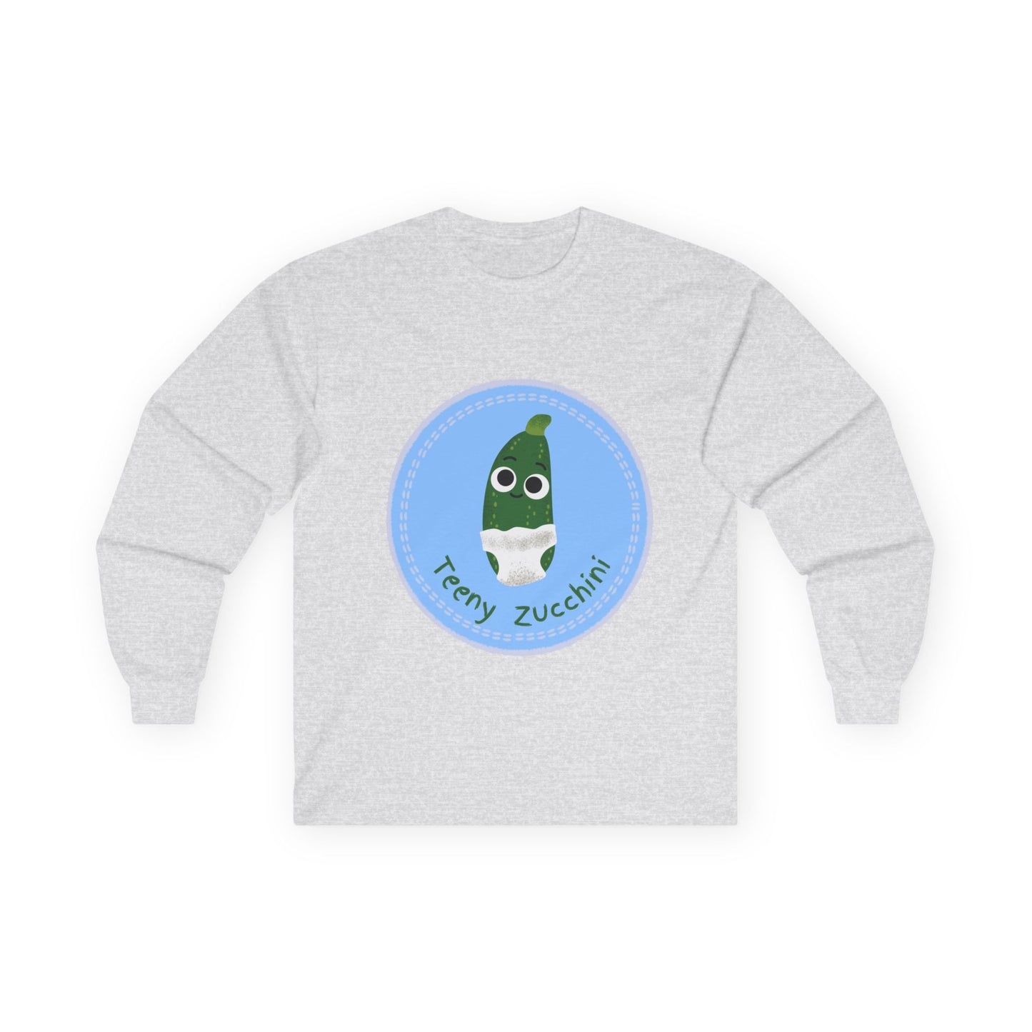 Fun Zucchini Long Sleeve Tees, Unisex Cotton Shirt, Gardening Gift, Vegetable Lover Cozy Shirt, Cute Produce Apparel