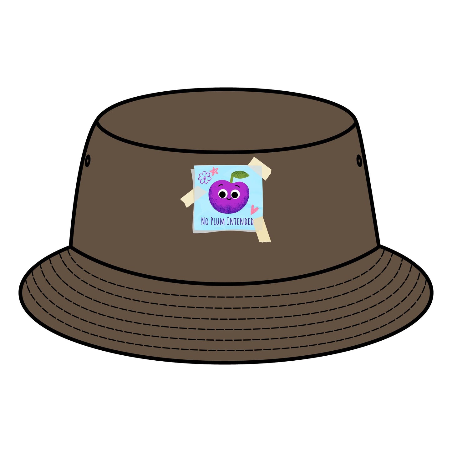 Cute Graphic Plum Pun Bucket Hat, Trendy Summer Hats, Gift for Him/Her, Fun Casual Accessory, Beach Party Essential
