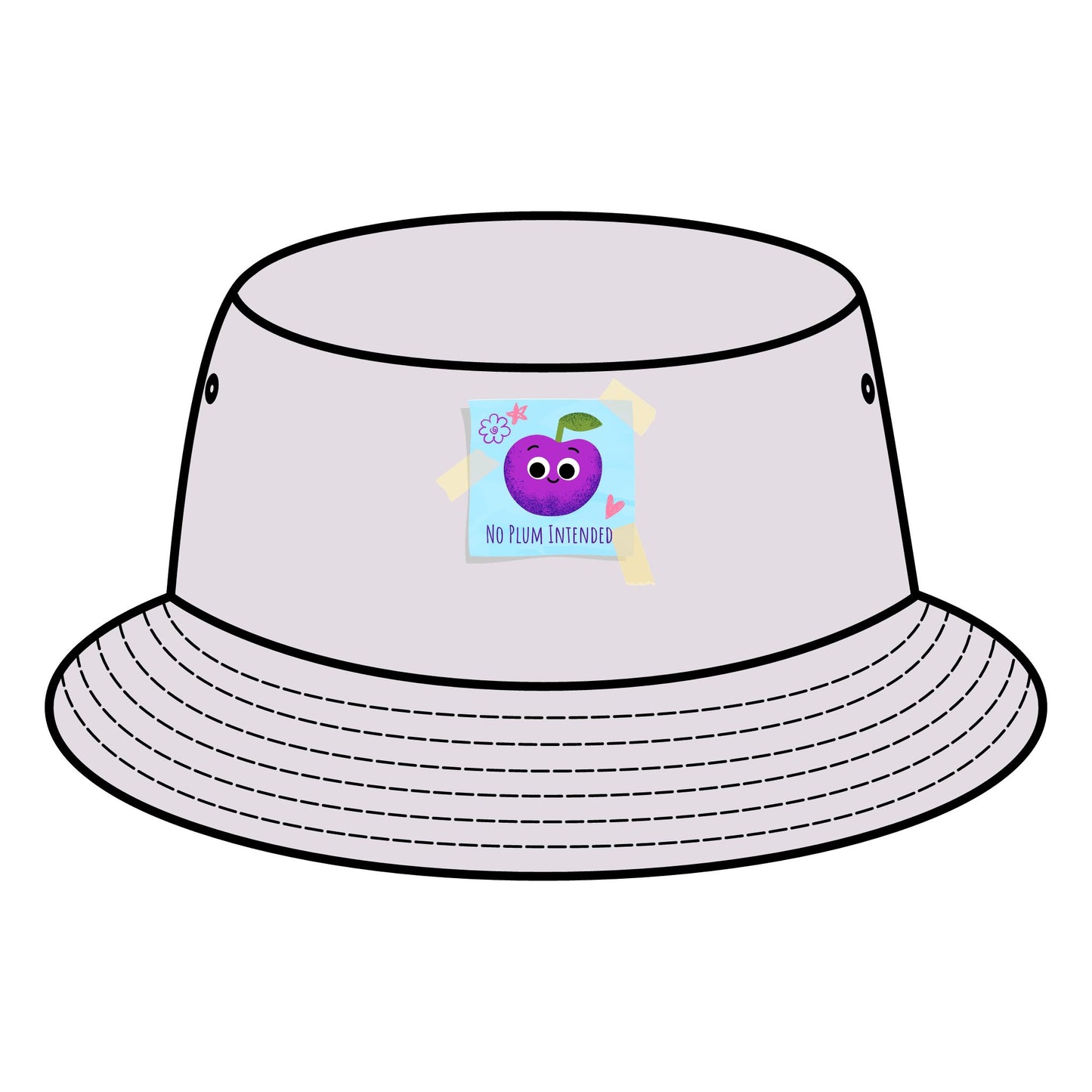 Cute Graphic Plum Pun Bucket Hat, Trendy Summer Hats, Gift for Him/Her, Fun Casual Accessory, Beach Party Essential