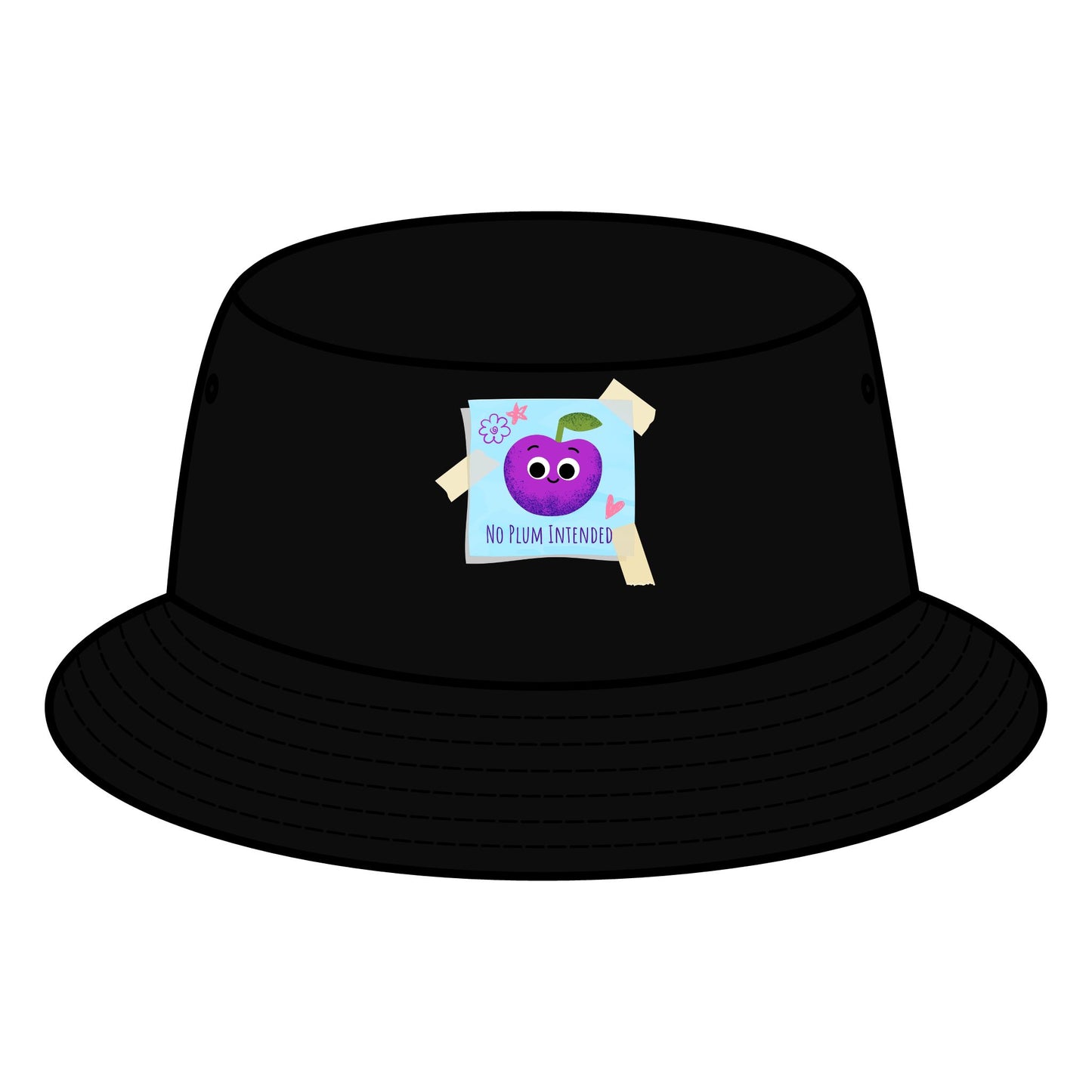 Cute Graphic Plum Pun Bucket Hat, Trendy Summer Hats, Gift for Him/Her, Fun Casual Accessory, Beach Party Essential
