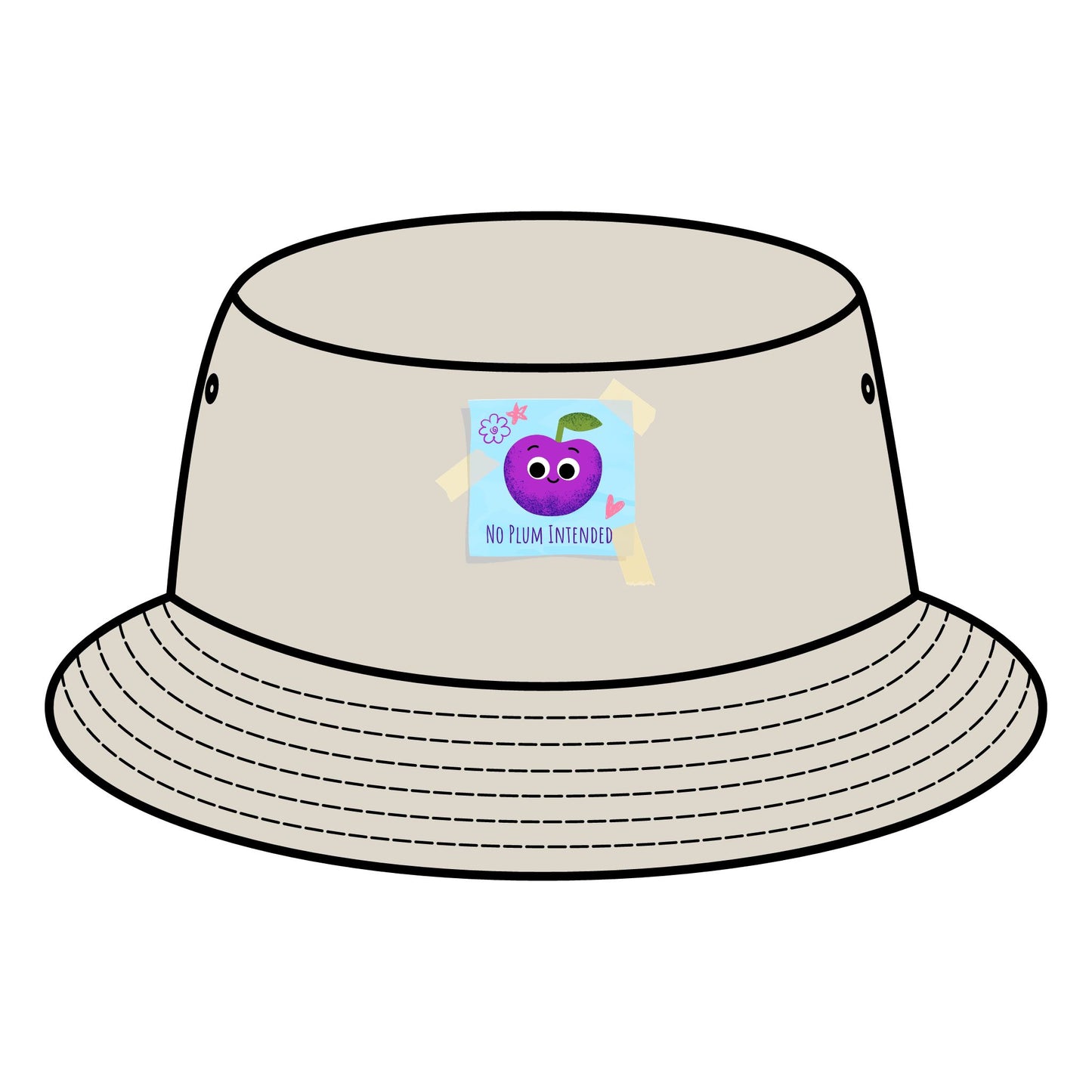 Cute Graphic Plum Pun Bucket Hat, Trendy Summer Hats, Gift for Him/Her, Fun Casual Accessory, Beach Party Essential