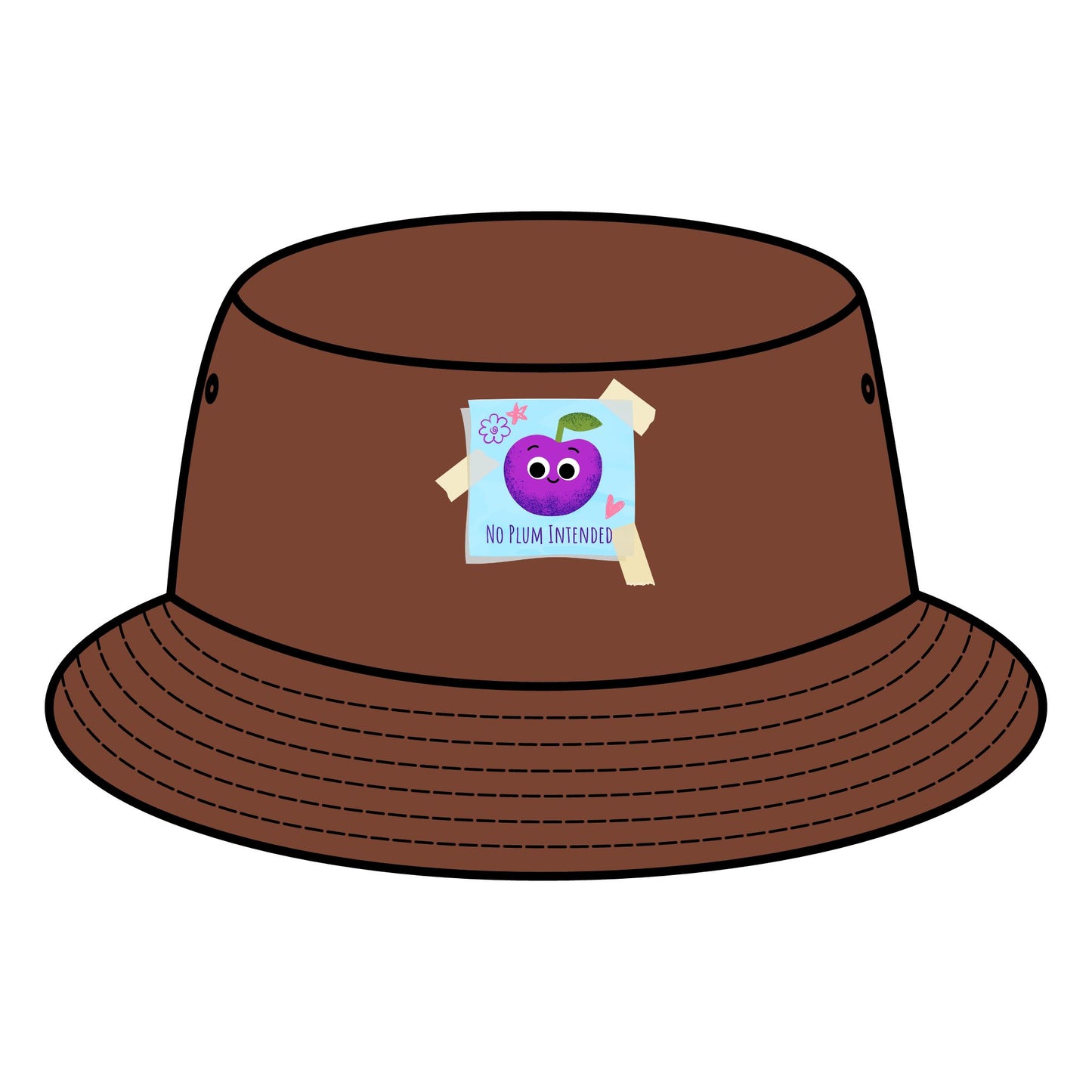 Cute Graphic Plum Pun Bucket Hat, Trendy Summer Hats, Gift for Him/Her, Fun Casual Accessory, Beach Party Essential
