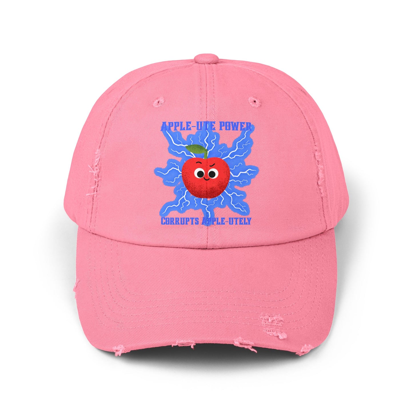 Fun Distressed Hats with Playful Apple Pun Design, Casual Summer Cap, Gift for Foodies, Cool Unisex Headwear, Trendy Dad Hat