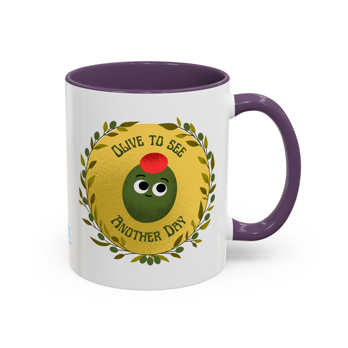 Cheerful Olive Coffee Mug, Gift for Food Lovers, Funny Kitchen Decor, Cute Office Mug, Coffee Lover's Gift, Celebrate Every Day