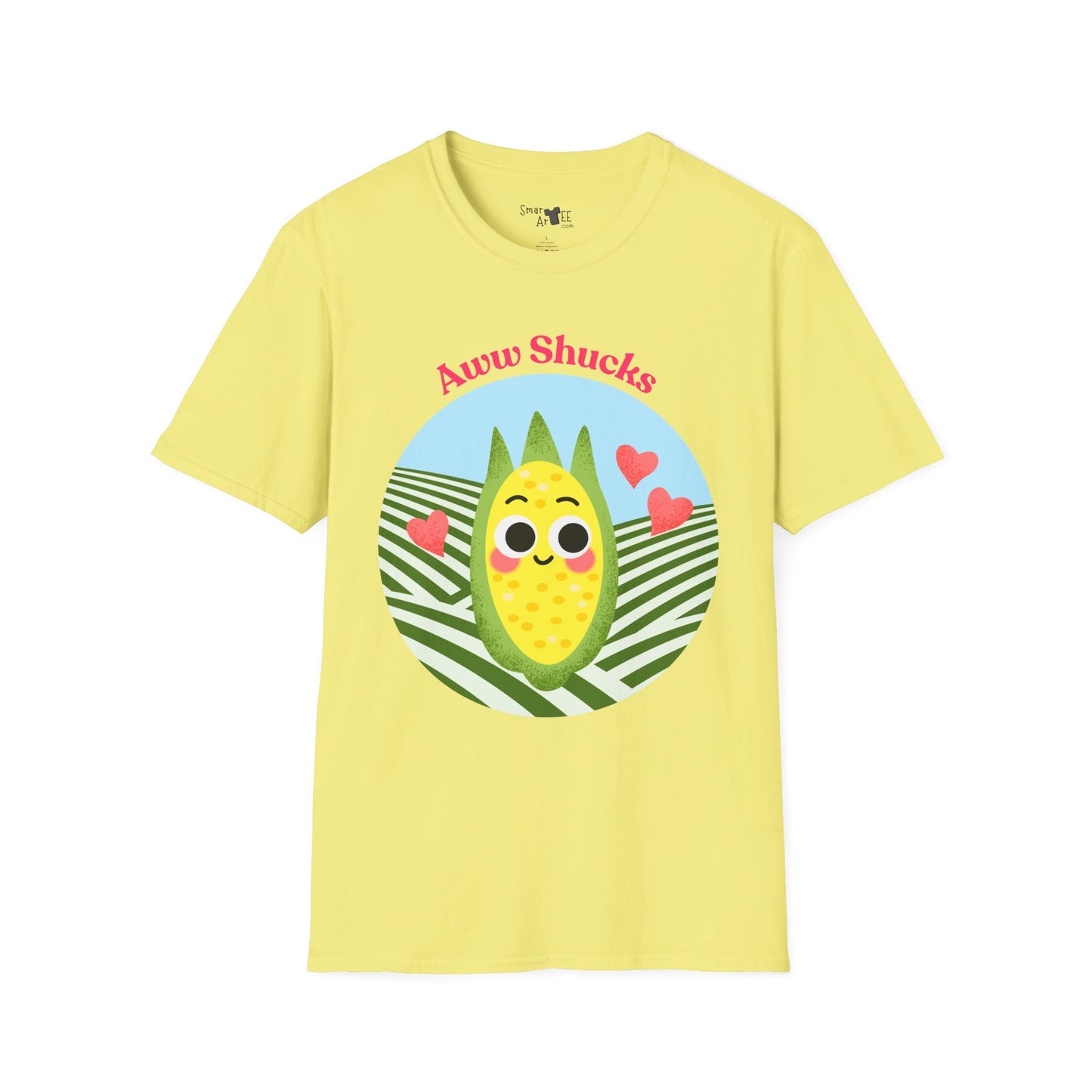 Cute Corn Cobb Graphic T-Shirt, Perfect Gift for Friends, Summer Fun Shirt, Casual Daily Wear, Aww Shucks Design