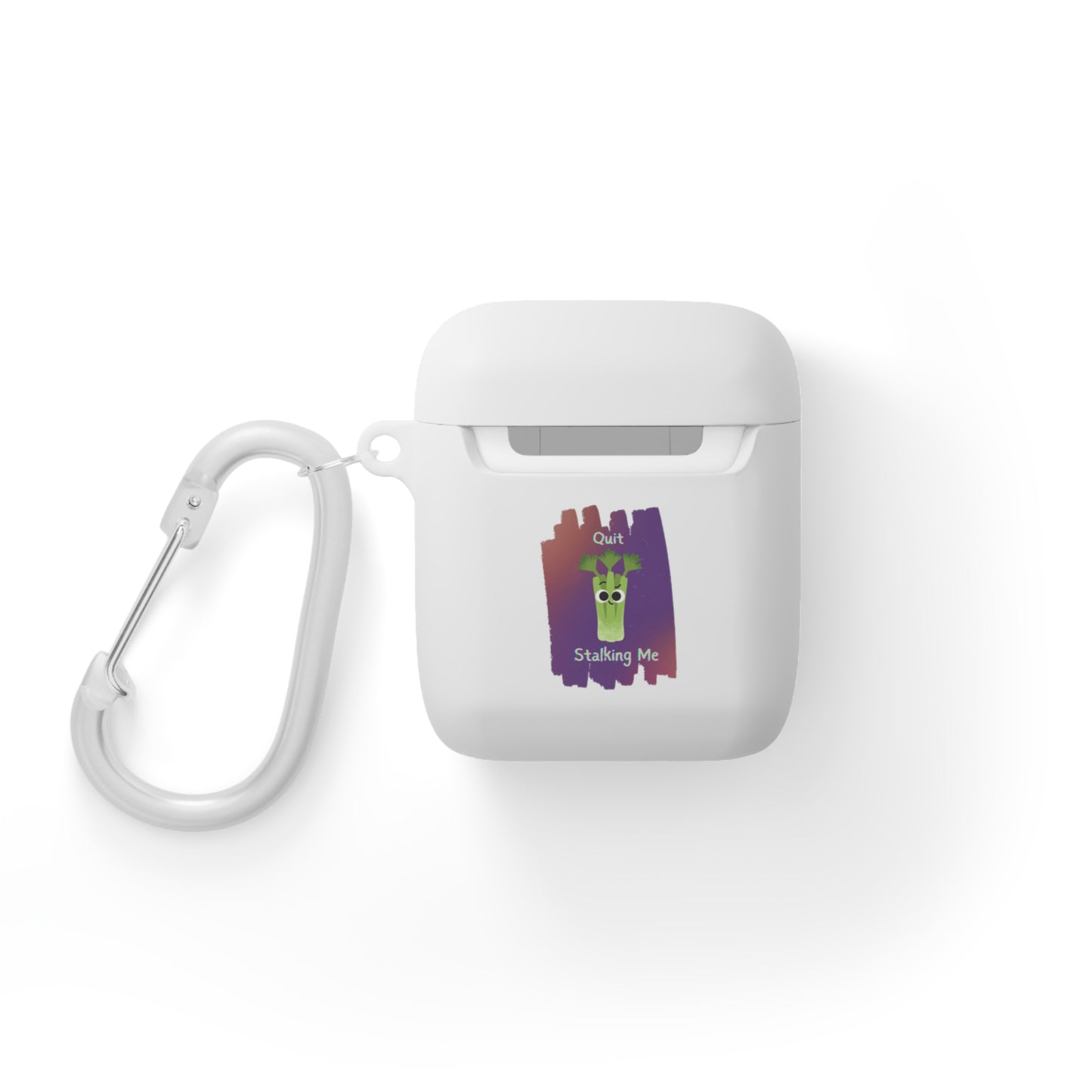 Colorful AirPods Case Cover, Funny Quit Stalking Me Pun, Quirky Accessory for Music Lovers, Unique Gift for Students, Cute Protective Case