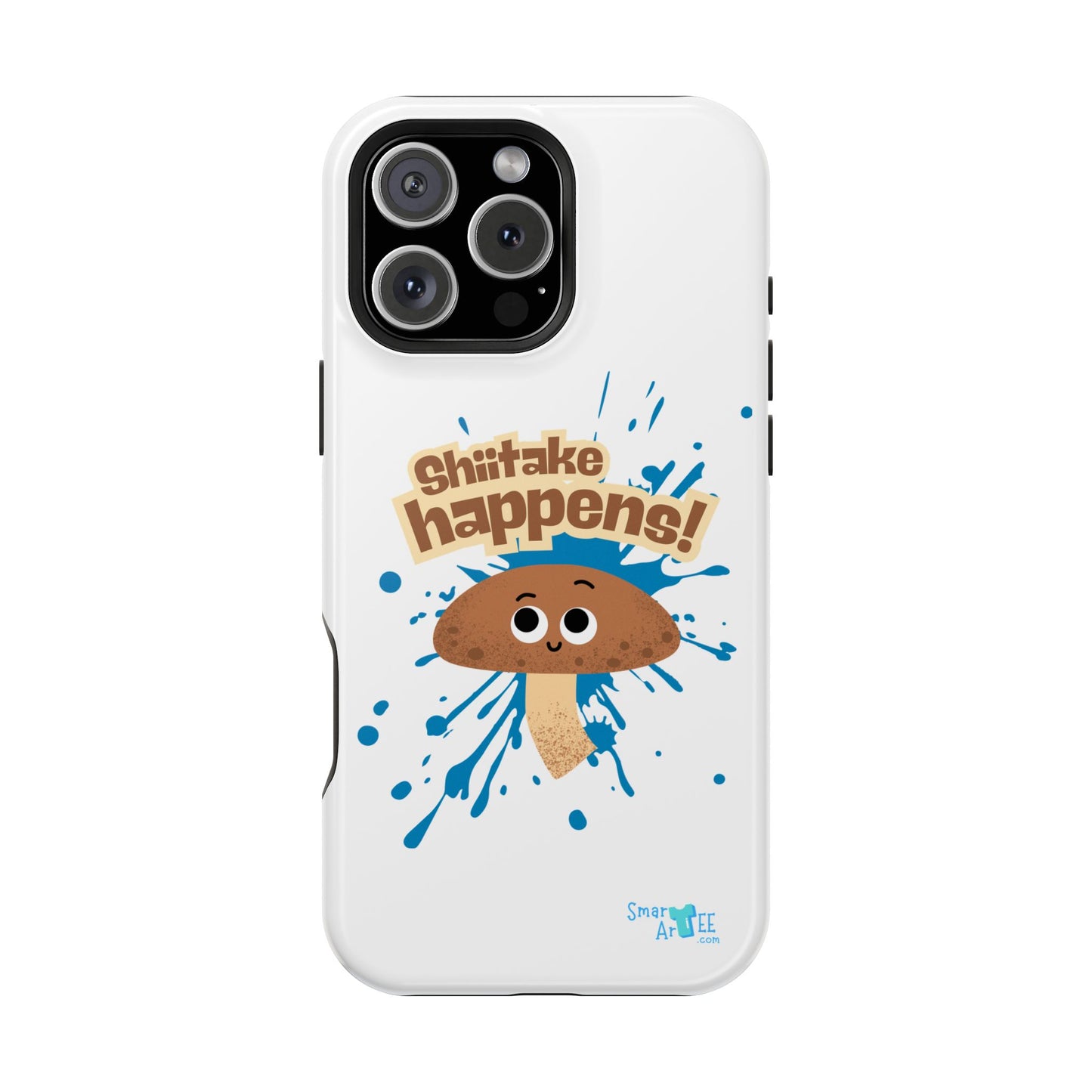 Shiitake Happens Phone Cases, Impact-Resistant Case, Funny Mushroom Case, Quirky Protection for Smartphone, Playful Accessory