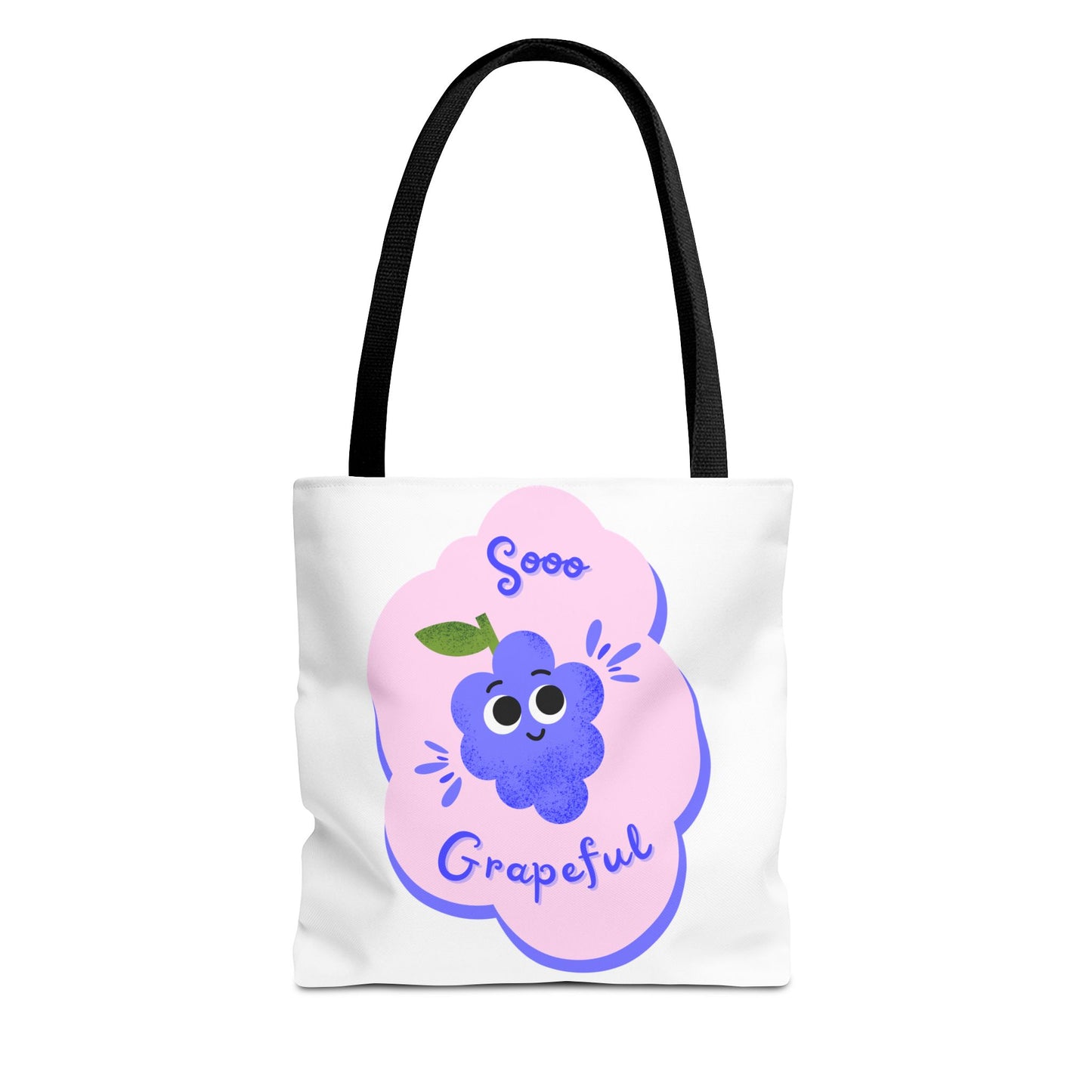 Cute Grape Tote Bag, Sooo Grapeful Shopping Bag, Eco-Friendly Grocery Tote, Fun Fruit Gift, Summer Beach Bag