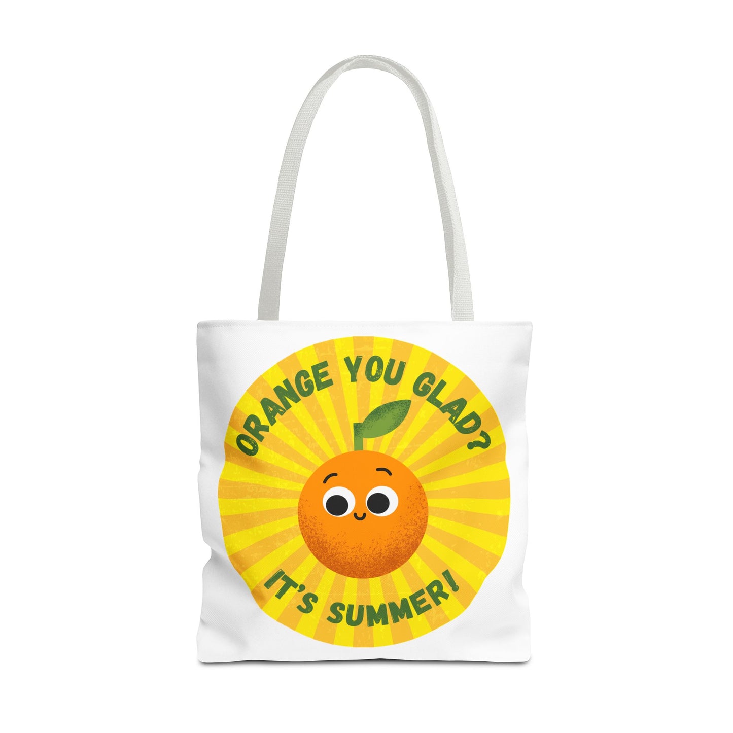 Summer Vibe Tote Bag with Cute Orange Design, Beach Bag, Gift for Friends, Eco-Friendly Shopping, Fun Accessory for Summer