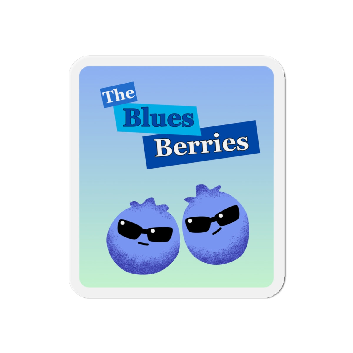 Cool Blues Berries Die-Cut Magnets, Fun Kitchen Decor, Refrigerator Art, Gifts for Friends, Berry Lovers, Quirky Home Accessories