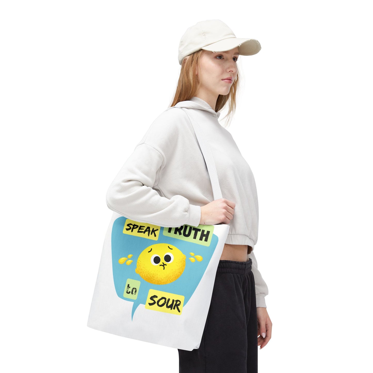 Cheerful Tote Bag with Motivational Quote, Perfect Gift for Friends, Essential Everyday Bag, Inspirational Gift, Fun Shopping Bag