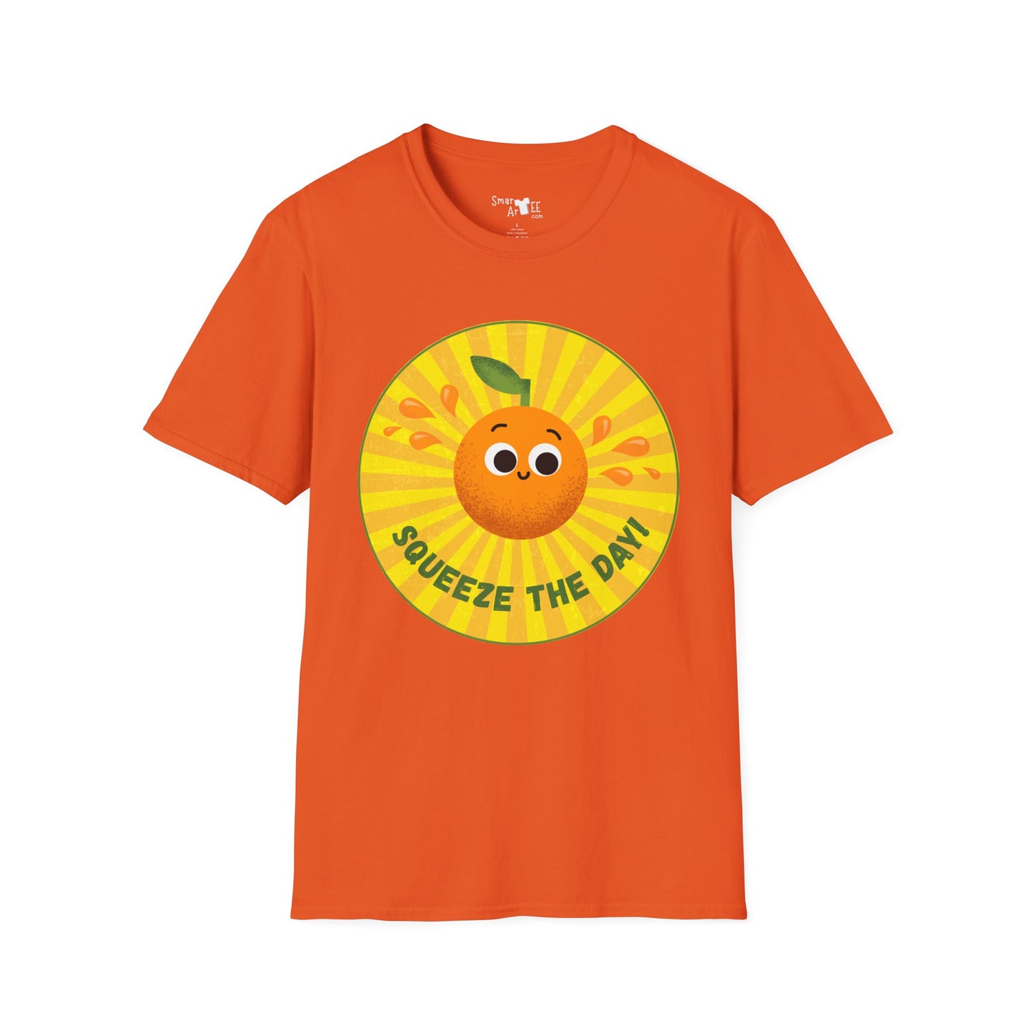 Squeeze The Day Unisex Softstyle T-Shirt - Fun and Vibrant Citrus Tee for Summer, Funny Fruit Pun T-Shirt, Fun for All Ages