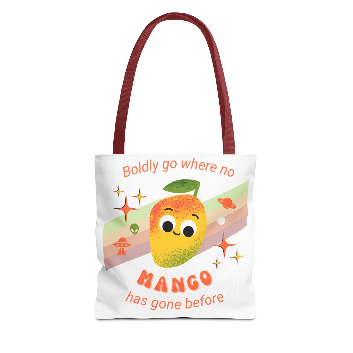 Playful Mango Tote Bag - Fun Fruit Carryall, Eco-Friendly Shopping Bag, Cute Beach Tote, Travel Bag, Gift for Fruit Lovers