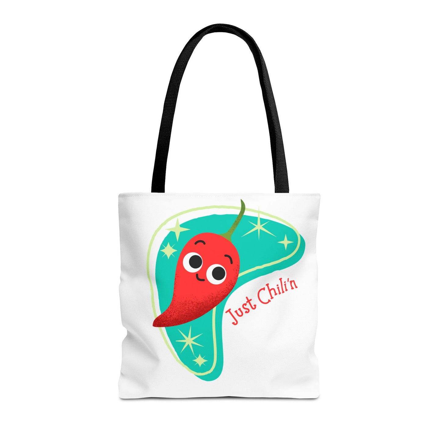 Cute Chili Pepper Tote Bag - Just Chillin', Reusable Grocery Bag, Beach Tote, Gift for Veggie Lovers, Summer Vibes