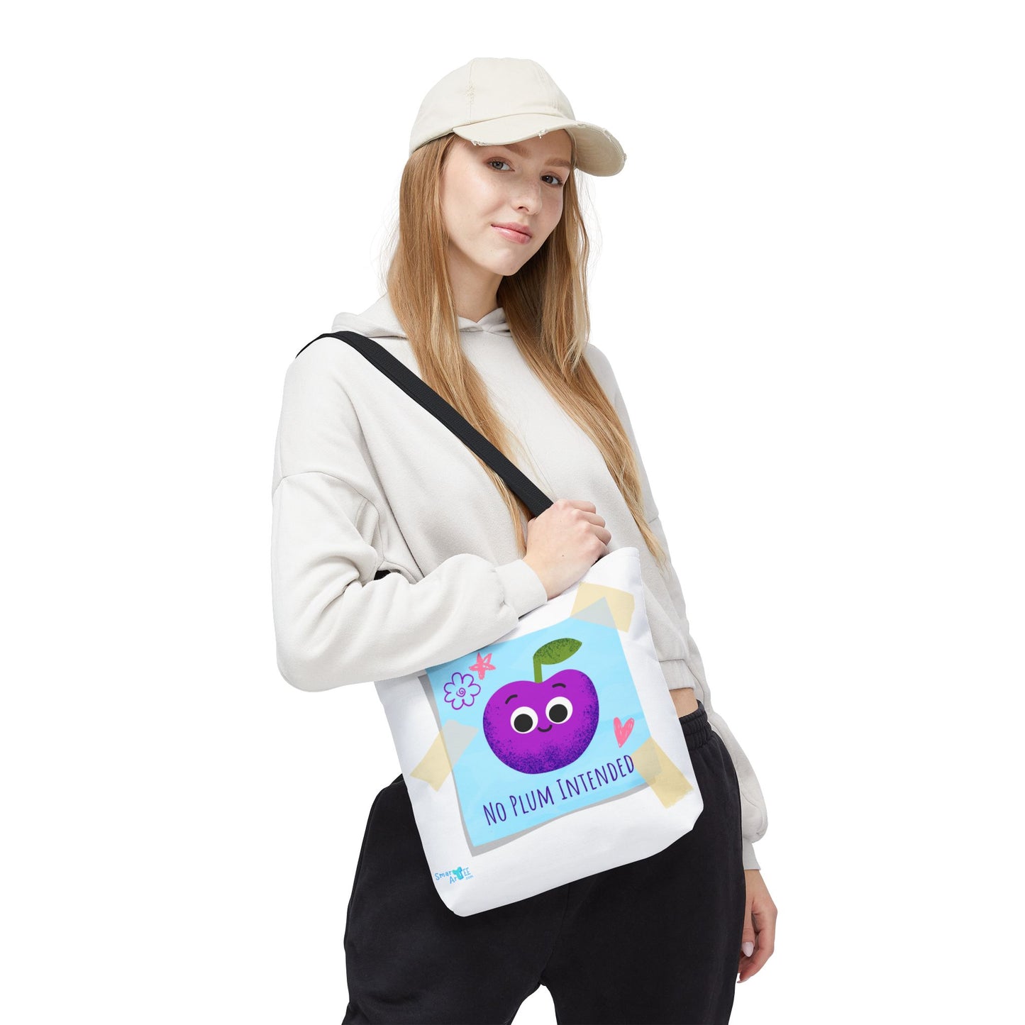 Cute 'No Plum Intended' Tote Bag | Perfect for Groceries, Beach Days, Shopping, Gifts, & Everyday Use