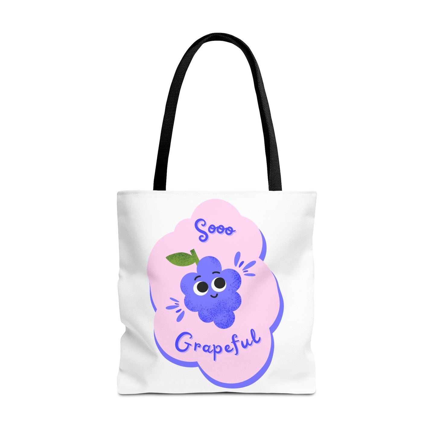 Cute Grape Tote Bag, Sooo Grapeful Shopping Bag, Eco-Friendly Grocery Tote, Fun Fruit Gift, Summer Beach Bag