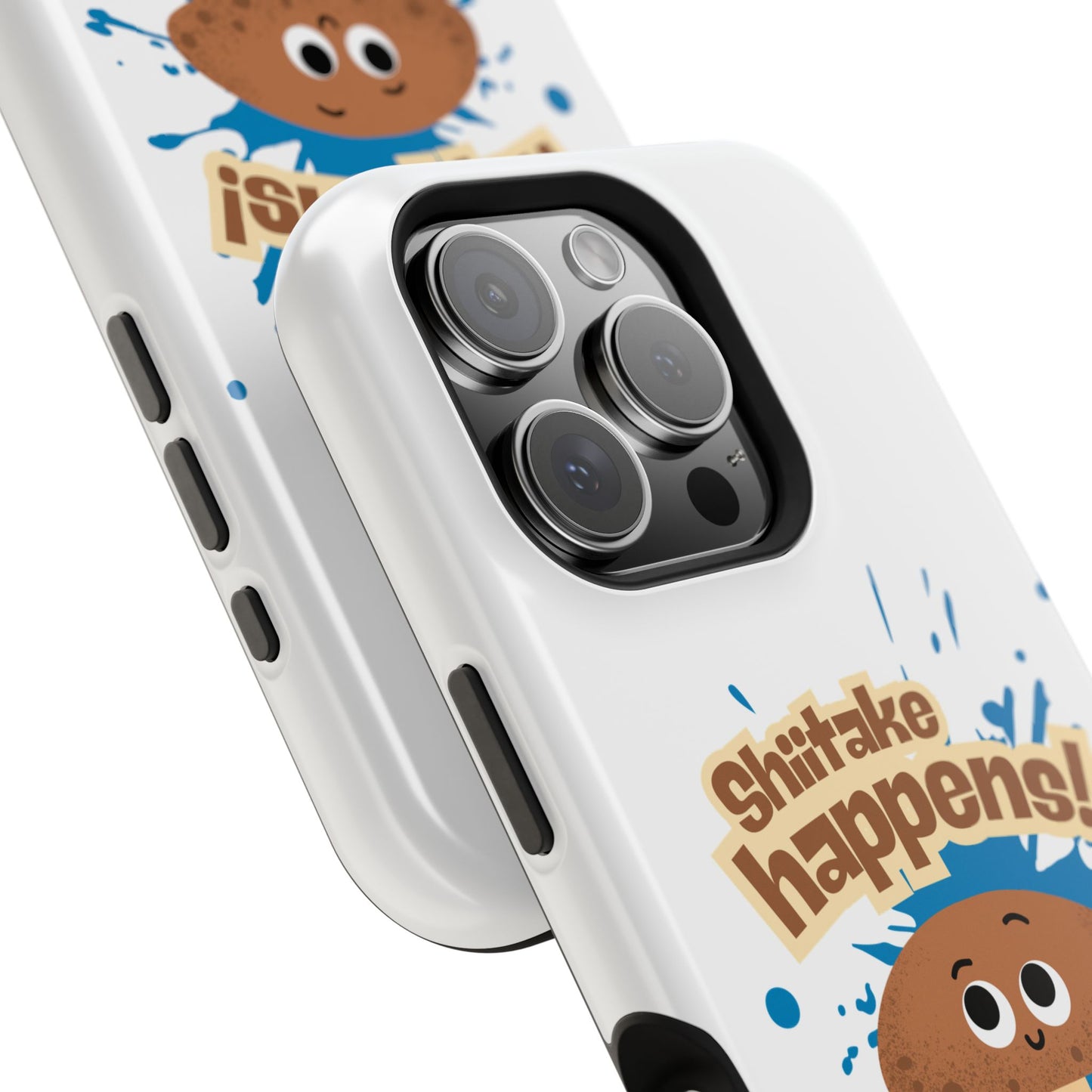 Shiitake Happens Phone Cases, Impact-Resistant Case, Funny Mushroom Case, Quirky Protection for Smartphone, Playful Accessory