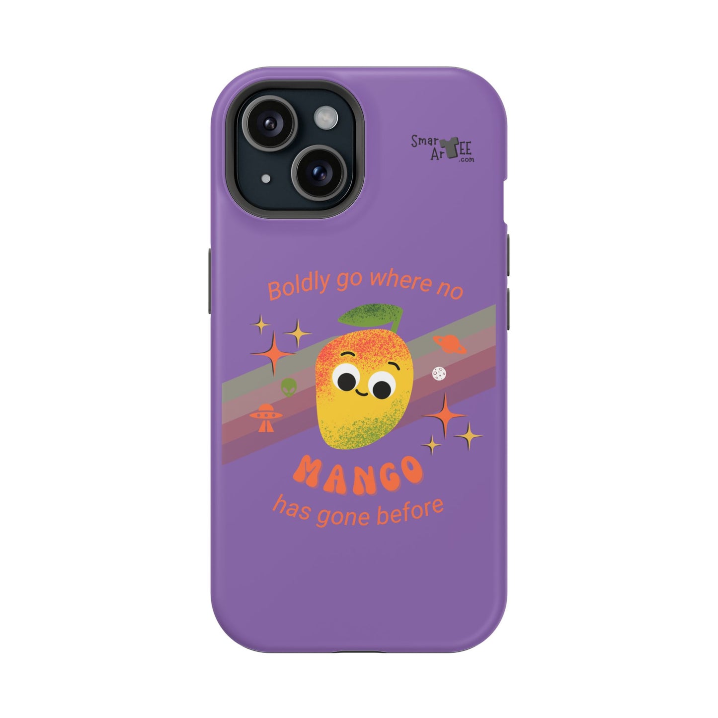 Star Trek Themed Mango Pun Phone Case, Impact-Resistant Case, Quirky Tech Accessory, Cute Phone Cover, Gift for Fruit Lovers