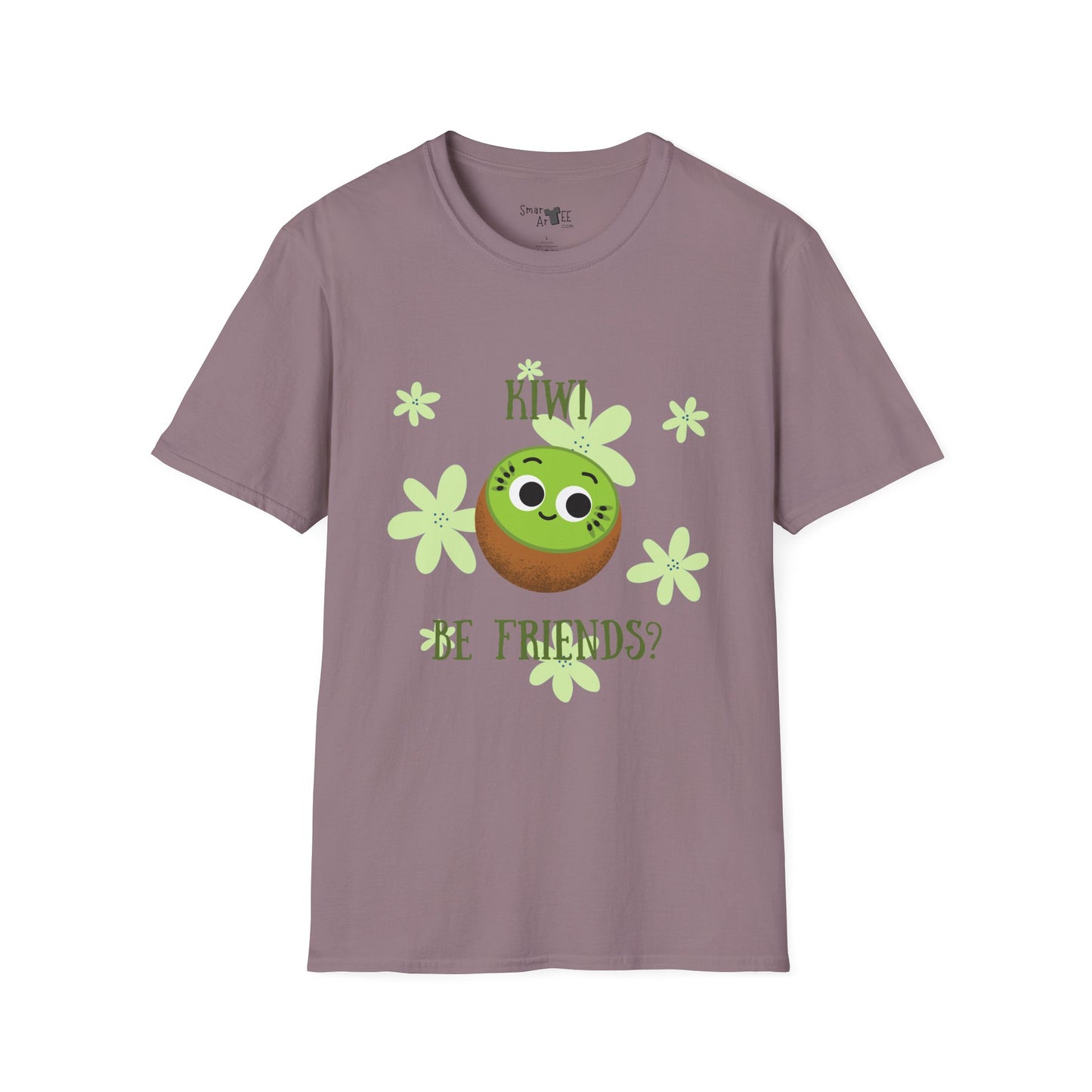 Cute Kiwi Graphic T-Shirt - "Kiwi Be Friends?" Unisex Soft Style Tee, Funny Pun T-Shirt