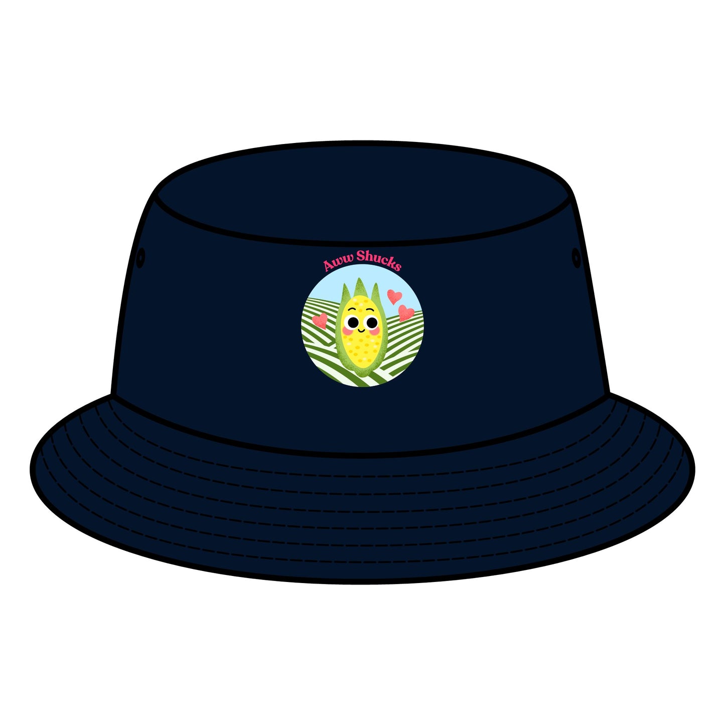 Cute Corn Character Bucket Hat, Summer Sun Hats, Funny Gift for Farmers and Gardeners, Gardening Accessory, Cute Outdoor Hat