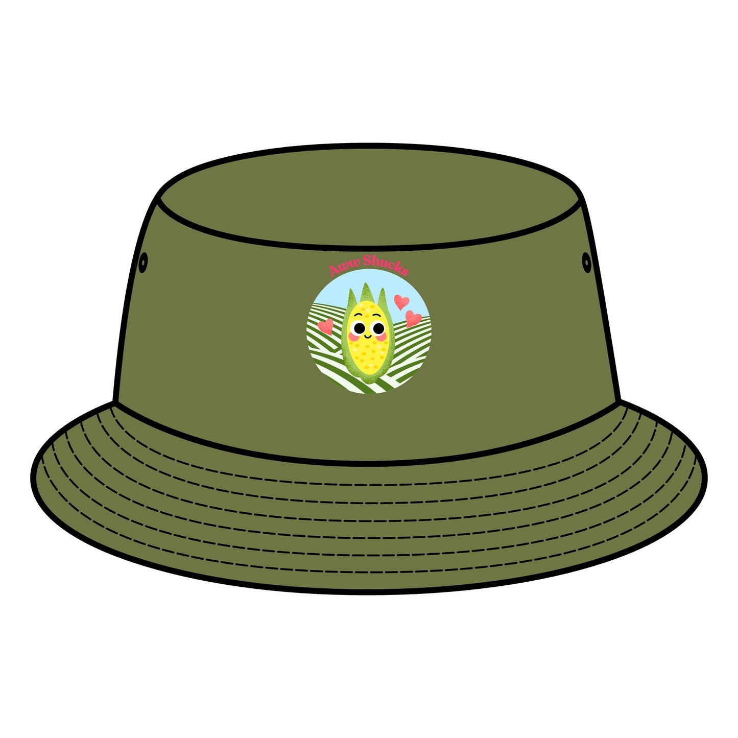 Cute Corn Character Bucket Hat, Summer Sun Hats, Funny Gift for Farmers and Gardeners, Gardening Accessory, Cute Outdoor Hat