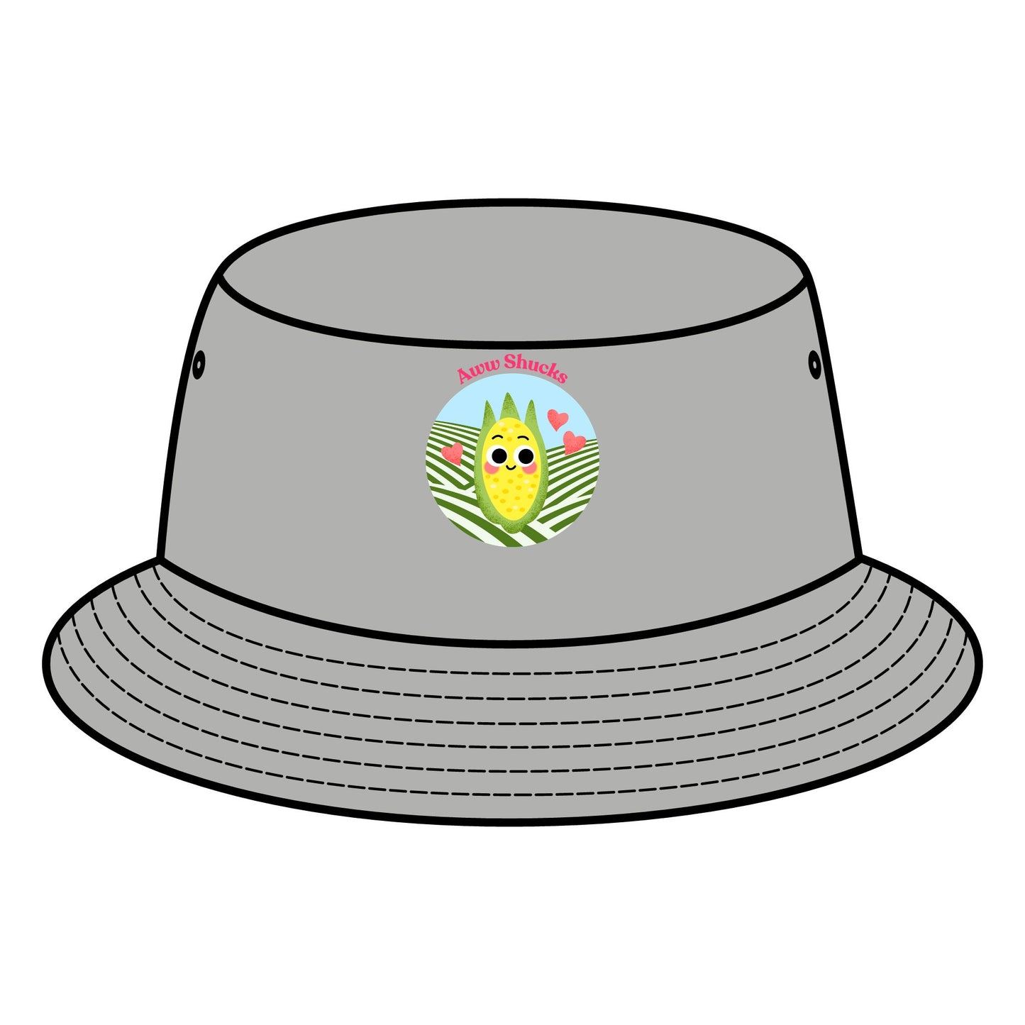 Cute Corn Character Bucket Hat, Summer Sun Hats, Funny Gift for Farmers and Gardeners, Gardening Accessory, Cute Outdoor Hat