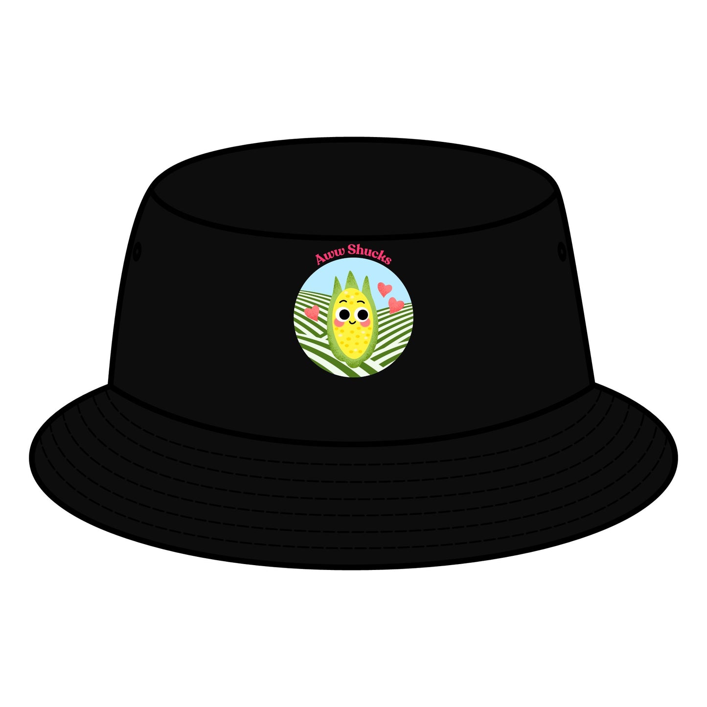 Cute Corn Character Bucket Hat, Summer Sun Hats, Funny Gift for Farmers and Gardeners, Gardening Accessory, Cute Outdoor Hat