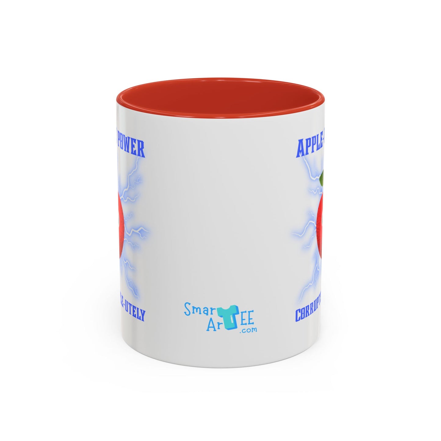 Whimsical Coffee Mug, Fun Apple-Themed Gift, Cute Kitchen Decor, Quirky Drinkware, Perfect for Teachers and Friends