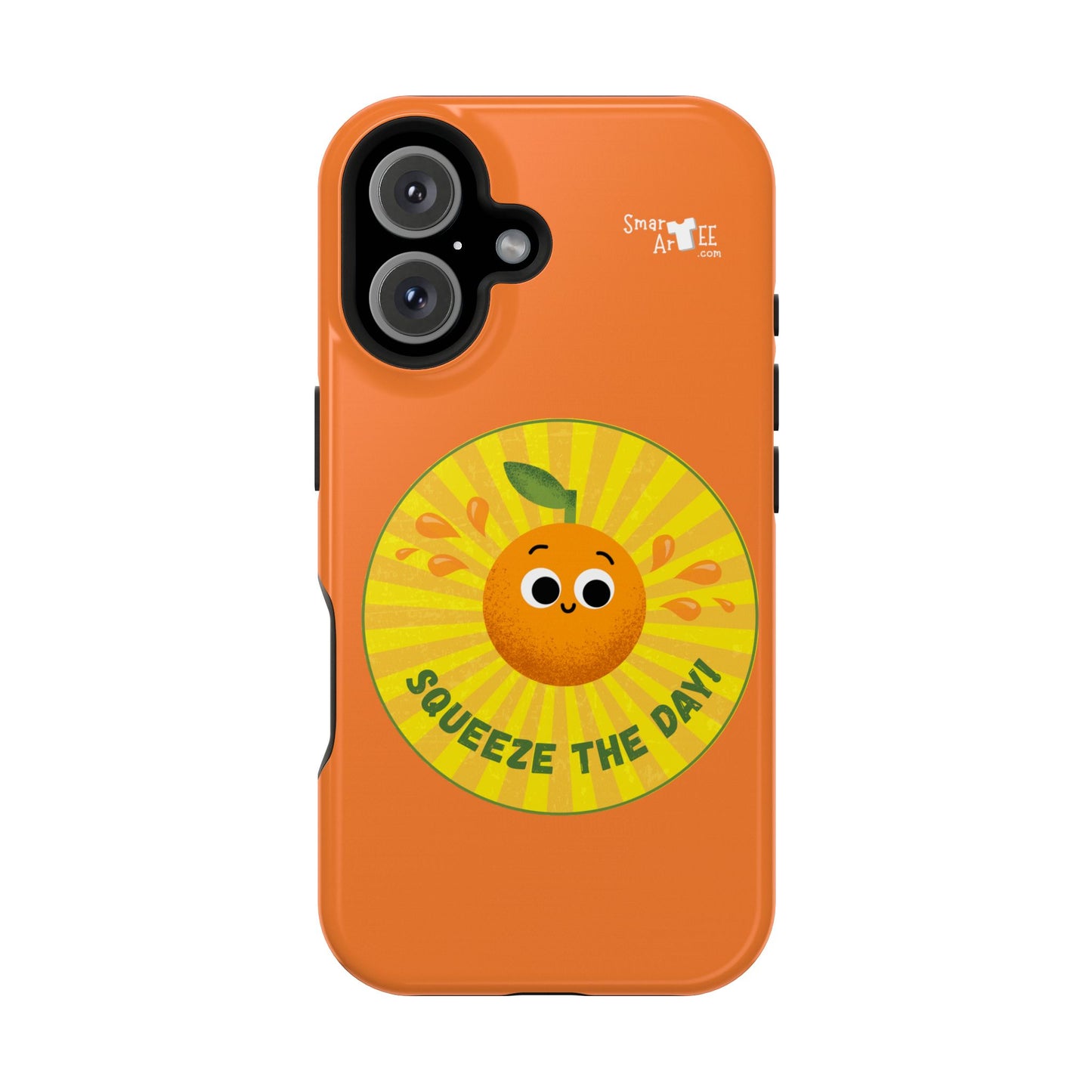 Orange Squeeze Impact-Resistant Case | Fun Phone Cover for Daily Motivation, Gift for Friends, Cute Phone Accessory, Squeeze the Day!