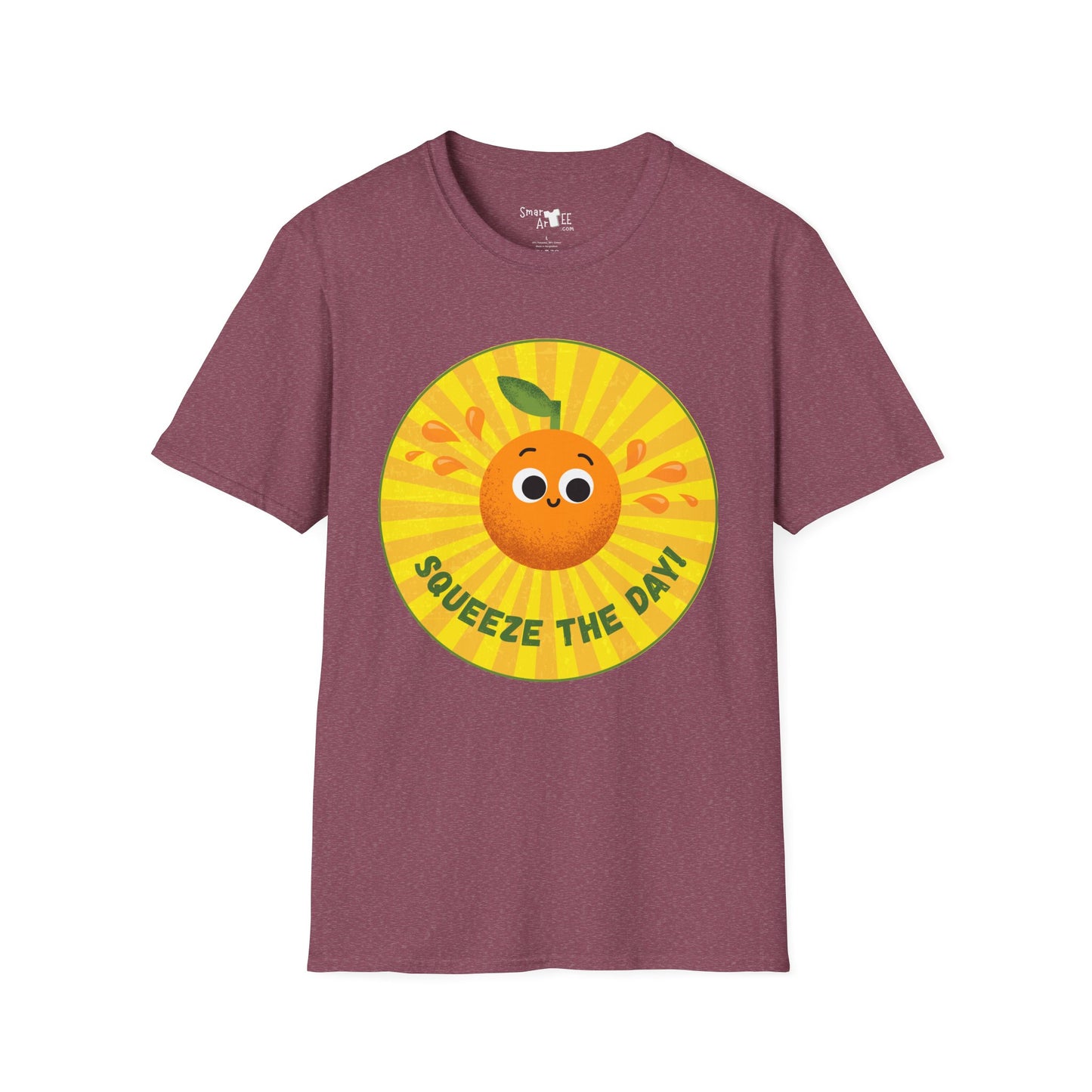 Squeeze The Day Unisex Softstyle T-Shirt - Fun and Vibrant Citrus Tee for Summer, Funny Fruit Pun T-Shirt, Fun for All Ages