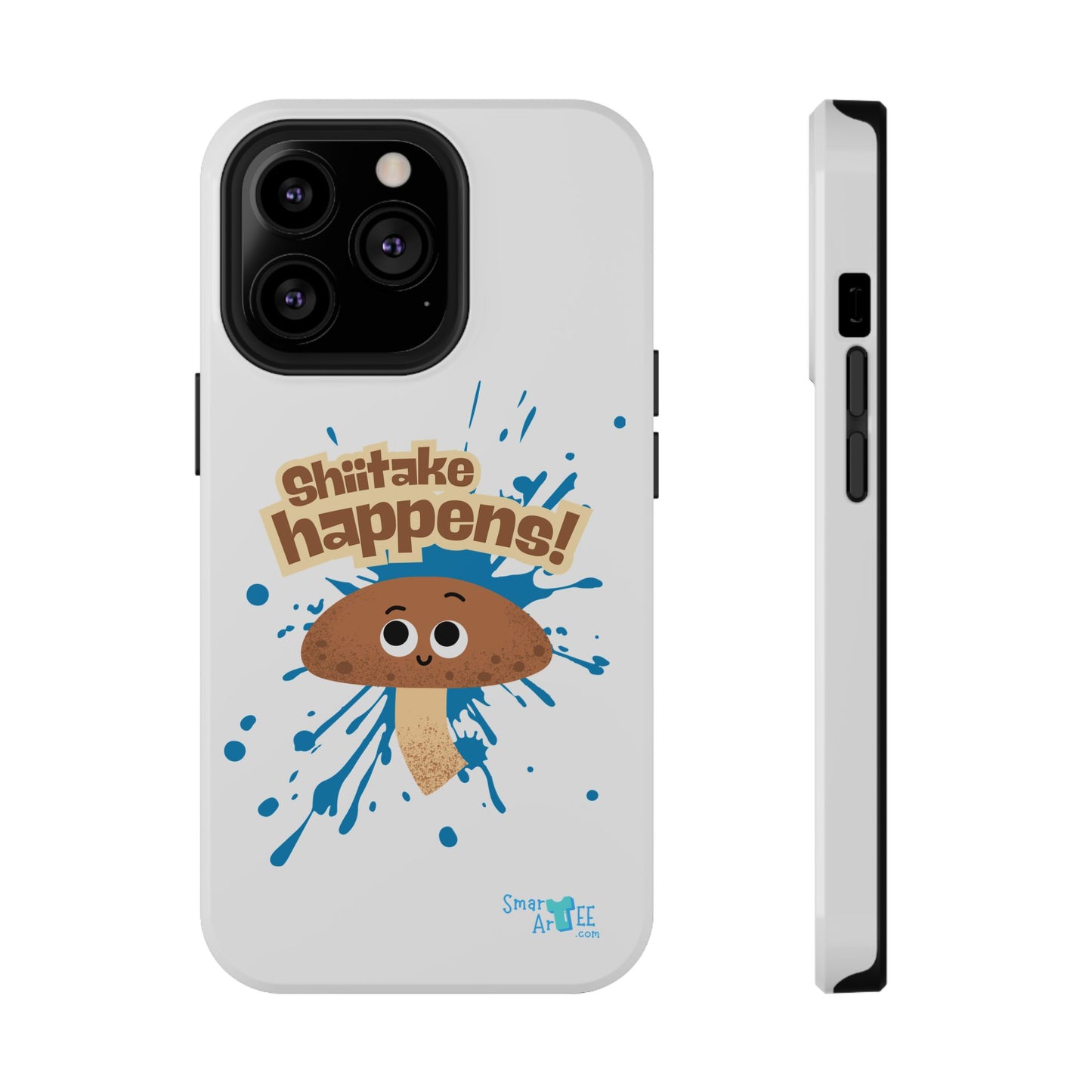Shiitake Happens Phone Cases, Impact-Resistant Case, Funny Mushroom Case, Quirky Protection for Smartphone, Playful Accessory