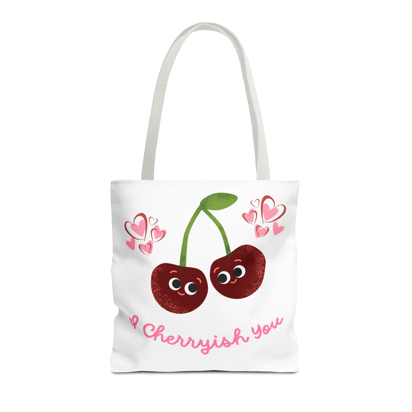 Cherryish You Tote Bag - Cute Cherry Design, Eco-Friendly Shopping Bag, Fun Gift for Friends, Valentine's Day, Summer Vibes