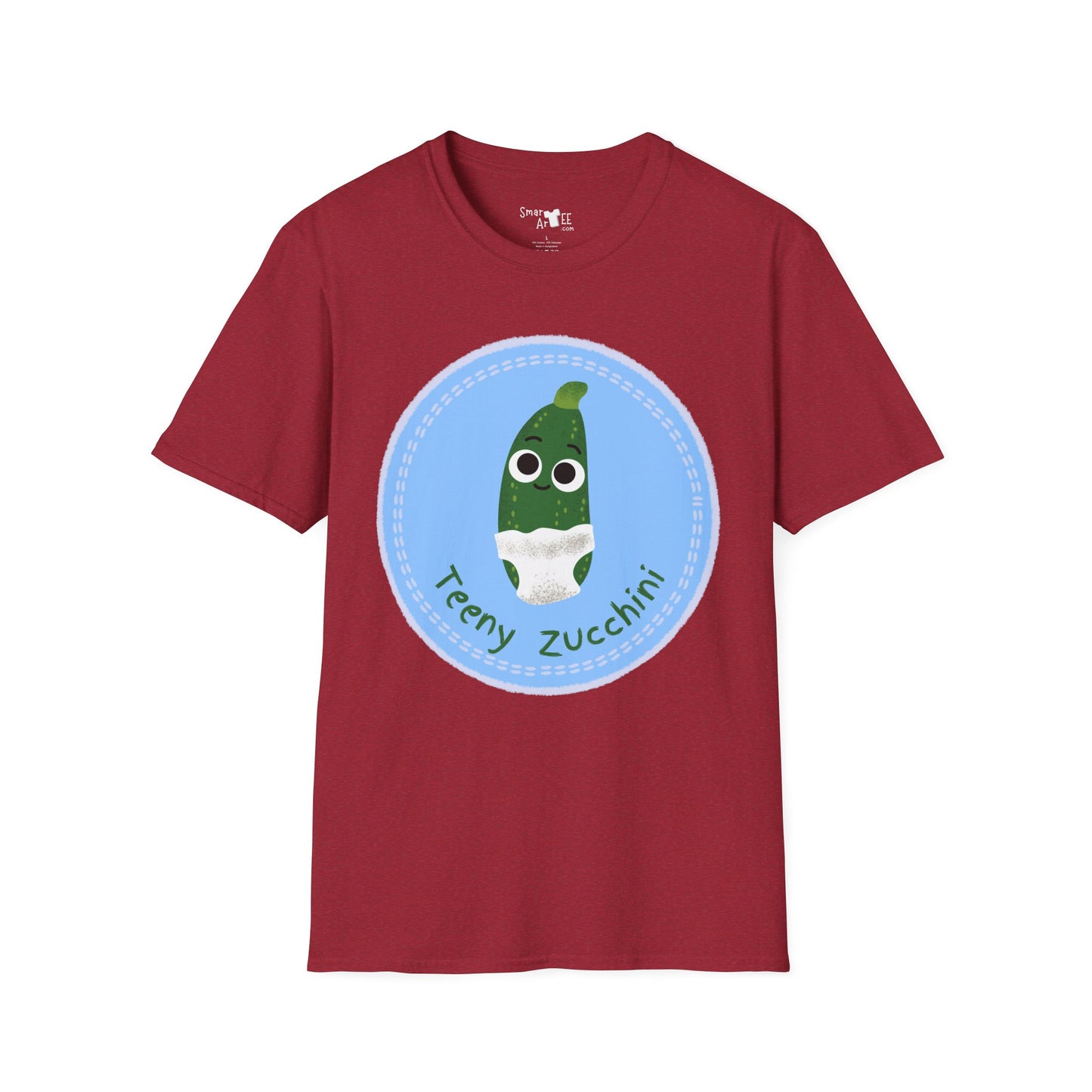 Cute Teeny Zucchini Unisex T-Shirt, Whimsical Veggie Pun Tee, Funny Gift for Foodies, Kitchen Apparel, Unique Gardening Shirt