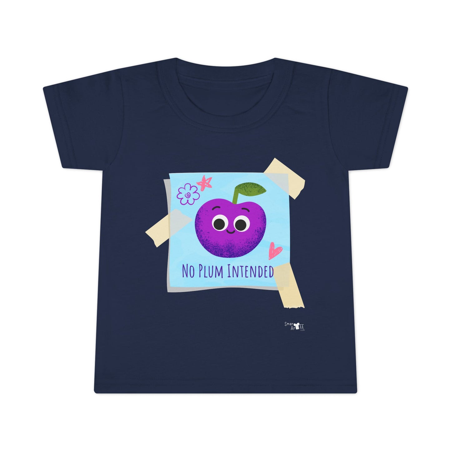 Toddler Shirt with Cute Plum Design - "No Plum Intended" Fun Gift for Kids, Playful Toddler Apparel, Birthday Gift, Summer Style