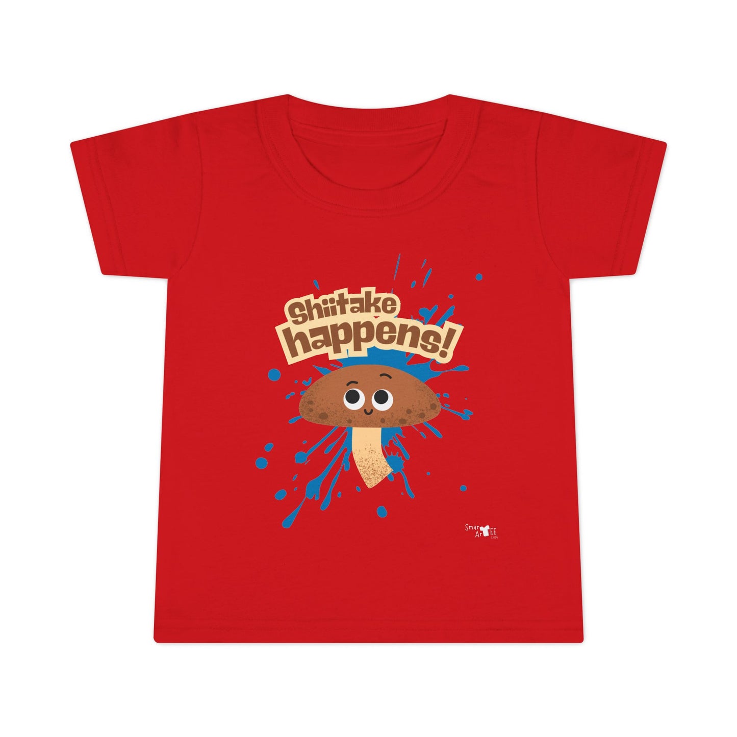 Whimsical Toddler Shirt - 'Shiitake Happens!' Fun Gift for Little Ones, Cute Kids Apparel, Playful Birthday Shirt