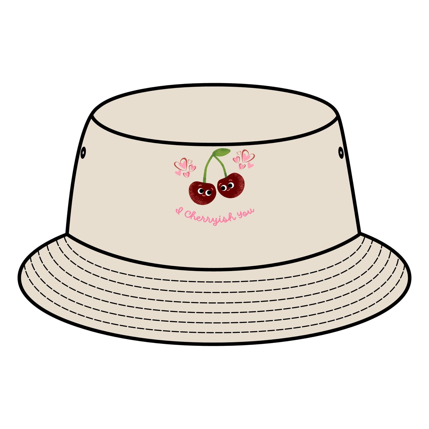 Cute Cherry Bucket Hat - Fun Summer Accessory, Gift for Friends, Outdoor Festivals, Trendy Fashion, Cute Beach Hats