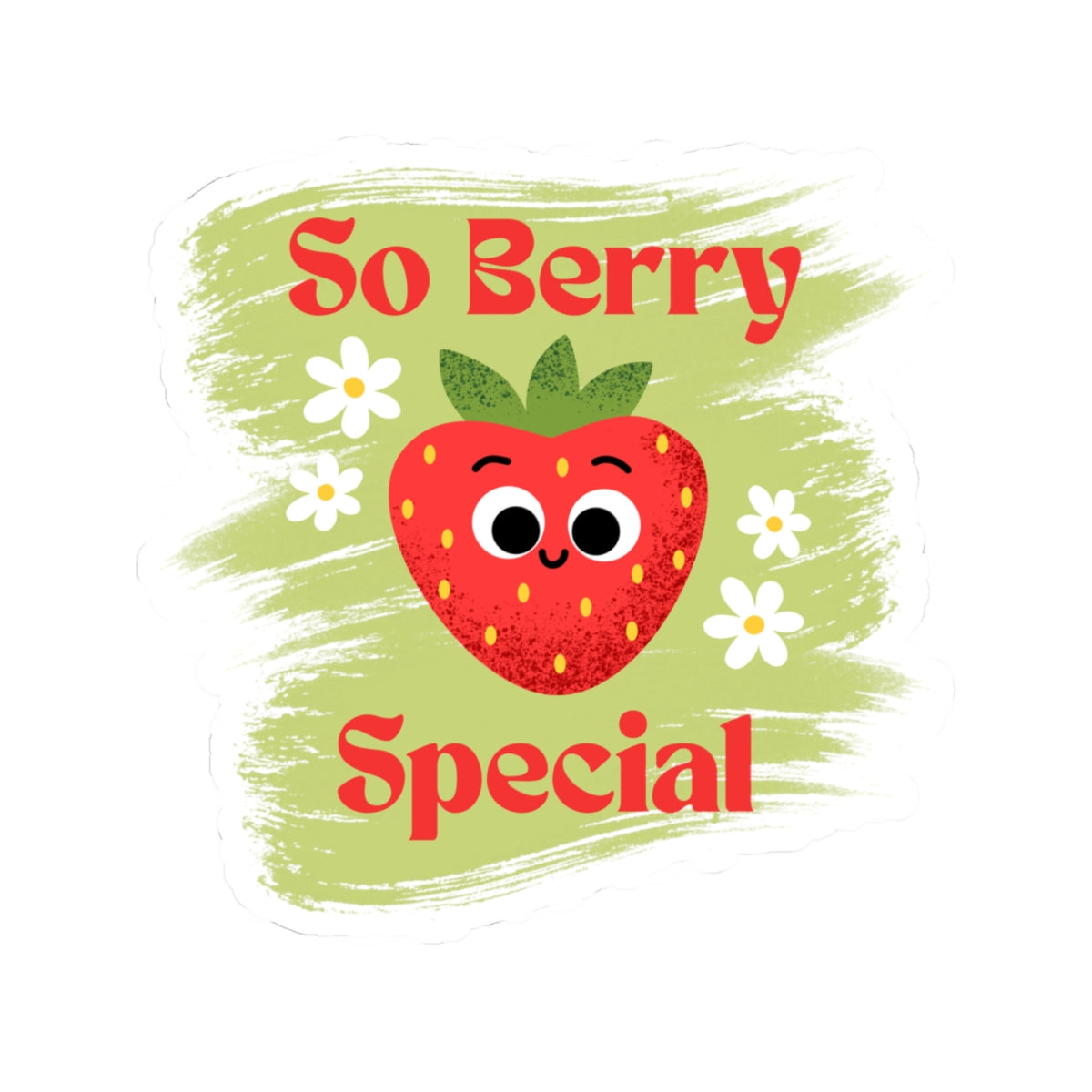 Cute Strawberry Kiss-Cut Stickers | Fun Decor for Laptops, Water Bottles, Journals, Gifts, Party Favors
