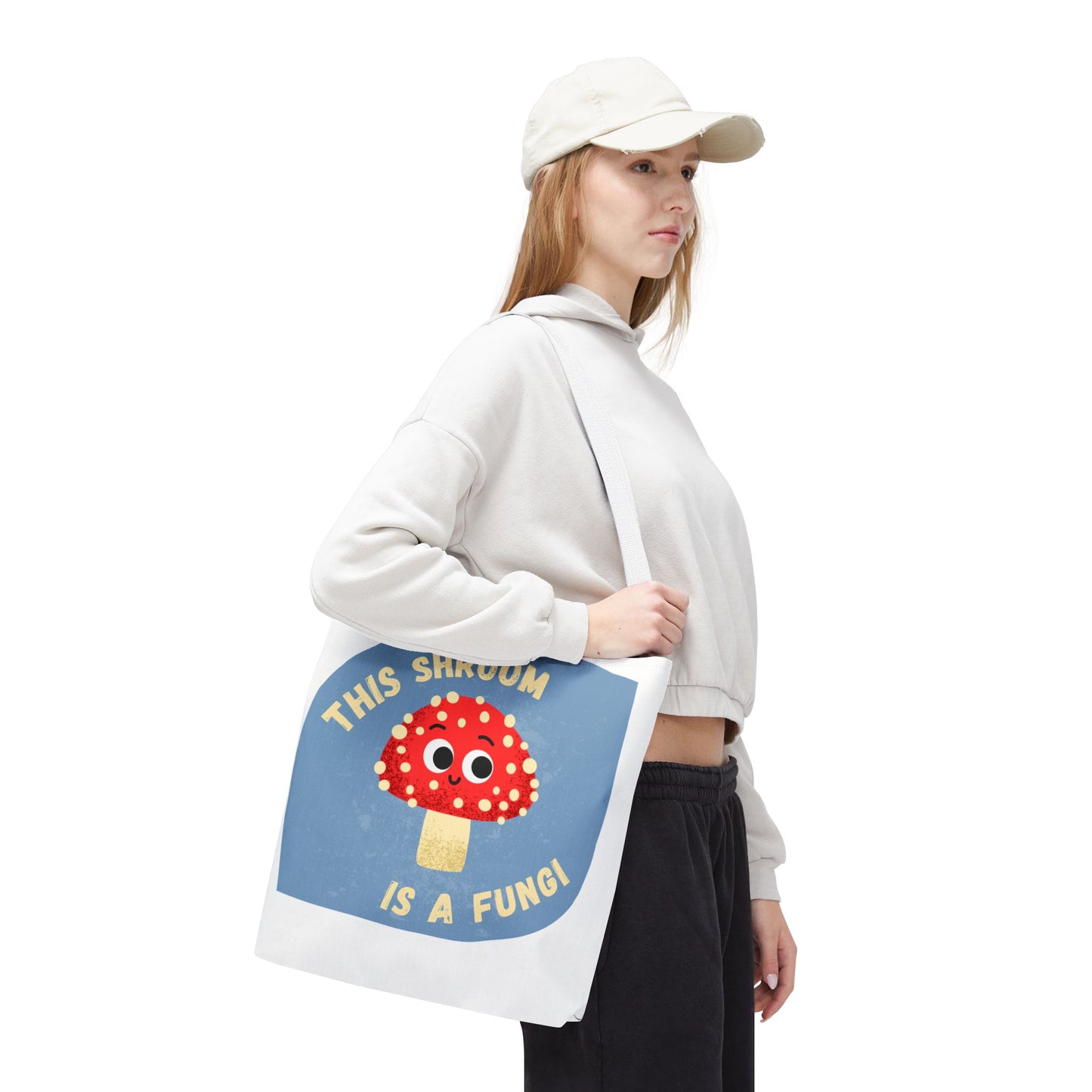 Cute Mushroom Tote Bag - Funny Gift for Mushroom Lovers, Eco-Friendly Shopping Bag, Artsy Tote, Whimsical Weekender Bag, Unique Gift Idea