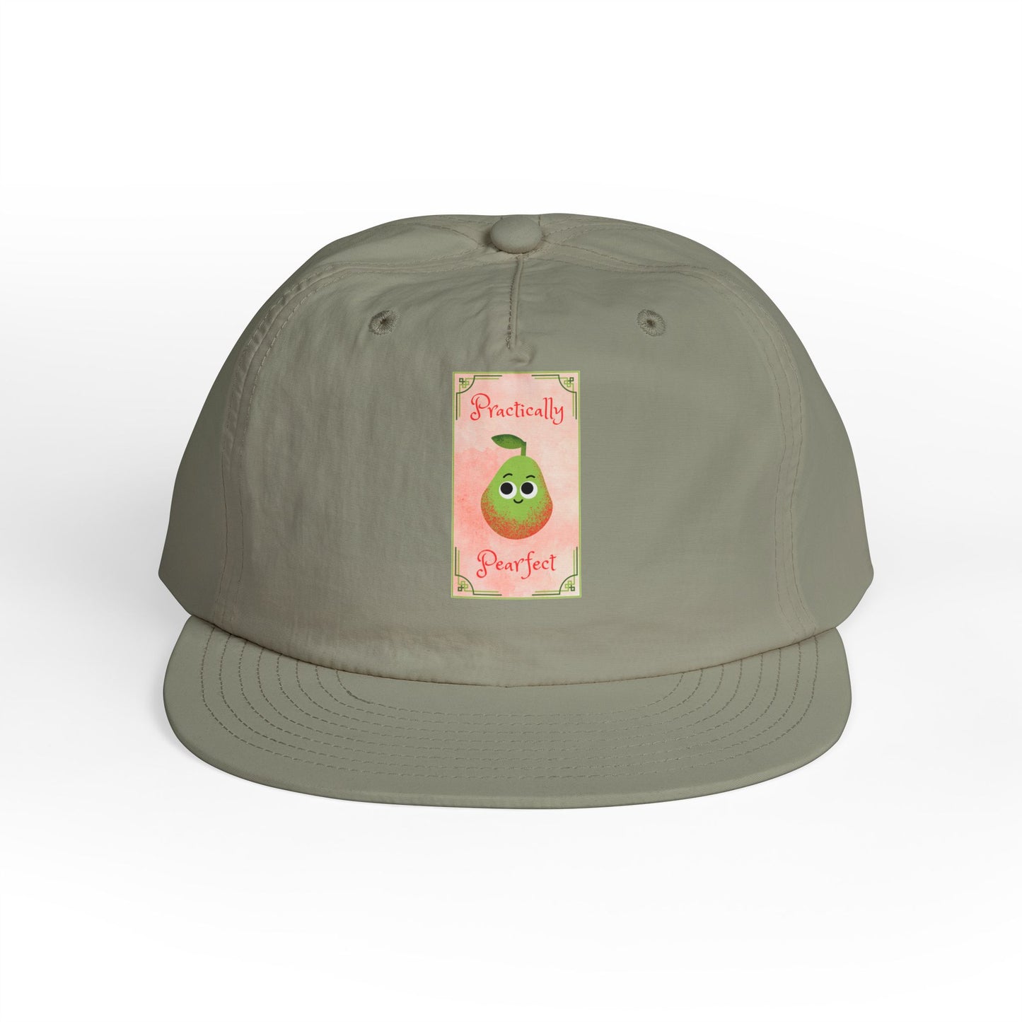 Surf Cap with 'Perfectly Pear' Design - Fun Beachwear, Summer Accessory, Gift Hat for Surfers, Casual Outfit, Beach Party Essential