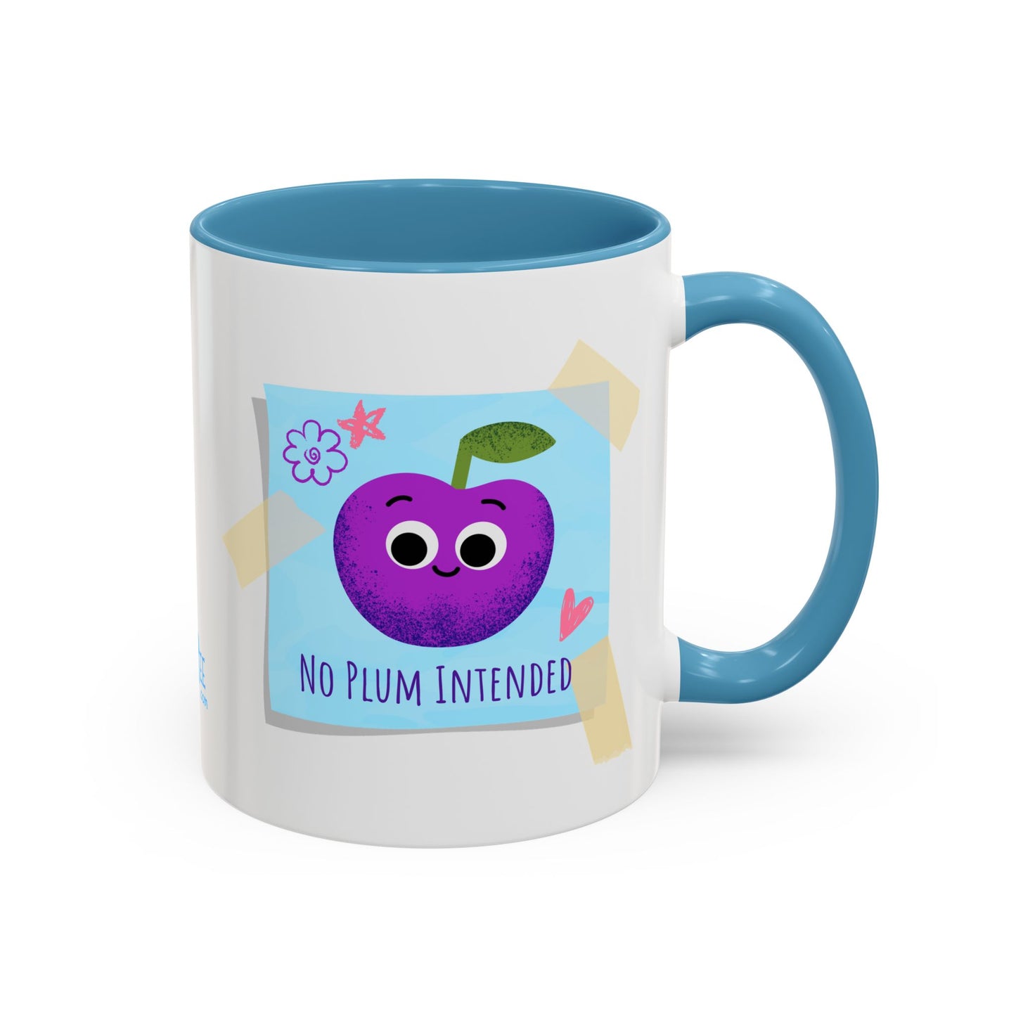 Playful Plum Coffee Mug, Cute Gift for Teachers, Friends, Humor Mug, Fun Kitchen Decor, Unique Cup for Any Occasion