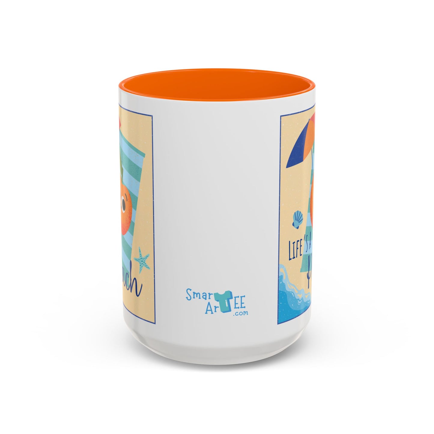Whimsical Life's a Peach Coffee Mug - 11 oz & 15 oz, Funny Fruit Pun Mugs, Great Gift Idea For All Fun Lovers