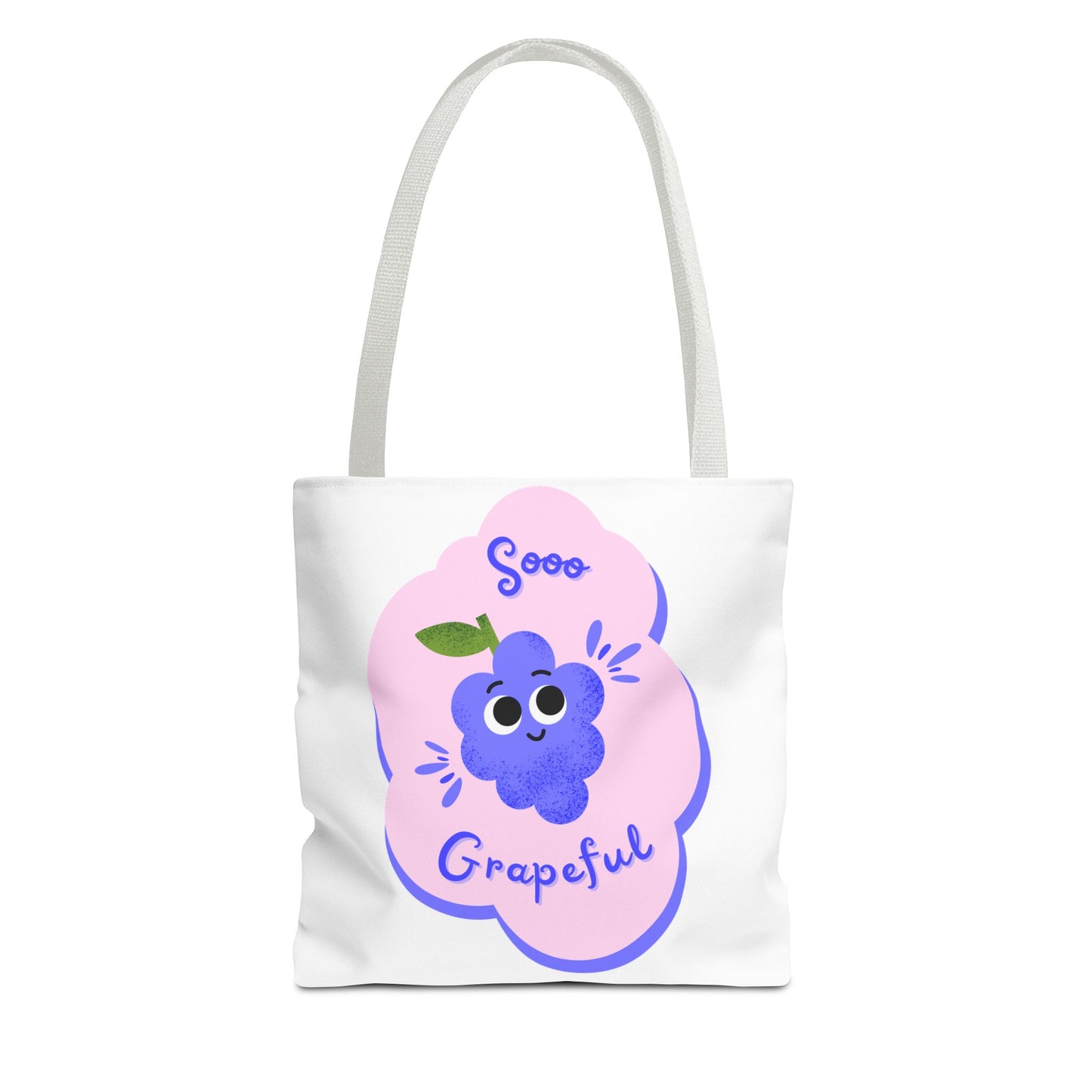 Cute Grape Tote Bag, Sooo Grapeful Shopping Bag, Eco-Friendly Grocery Tote, Fun Fruit Gift, Summer Beach Bag