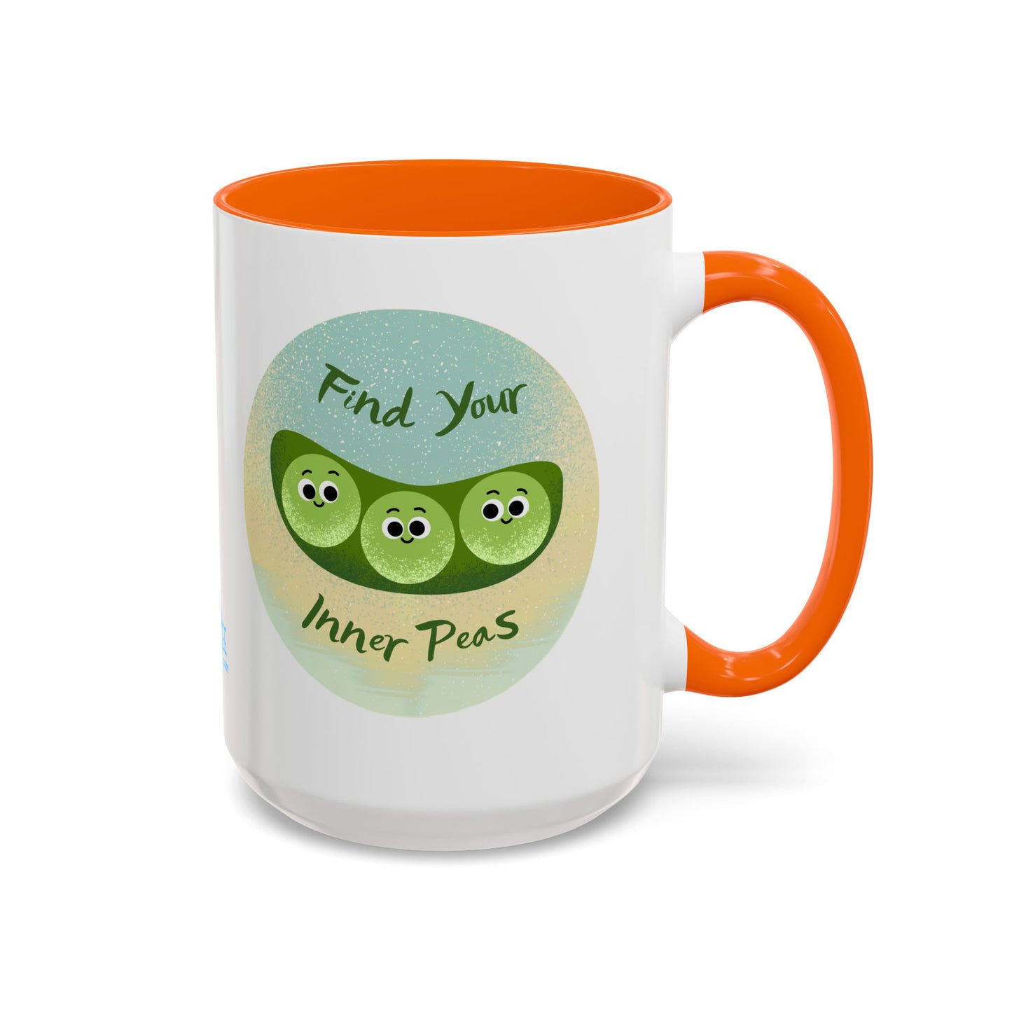 Find Your Inner Peas Coffee Mug - Fun Gift for Veggie Lovers, Cute Tea Cup, Green Peas Decor, Eco-Friendly Kitchenware, Whimsical Drinkware