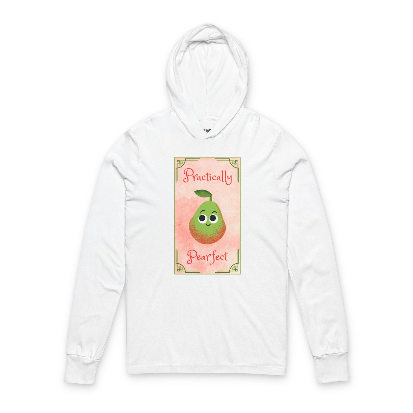 Perfectly Pearfect Unisex Hooded Long Sleeve Shirt, Cute Fruit Pun Shirt, Gift for Fruit Lovers, Fun Apparel, Casual Wear, Spring Fashion