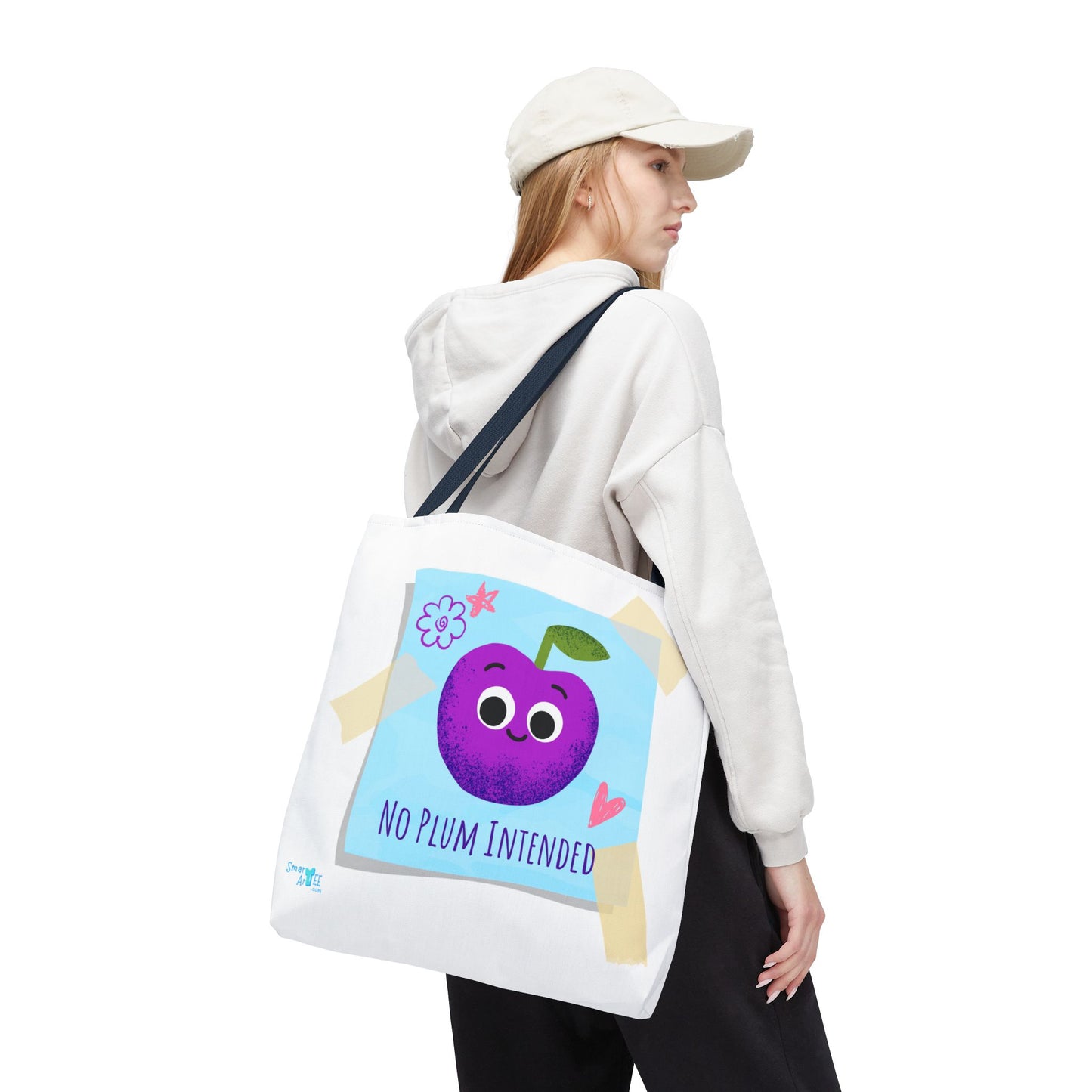 Cute 'No Plum Intended' Tote Bag | Perfect for Groceries, Beach Days, Shopping, Gifts, & Everyday Use